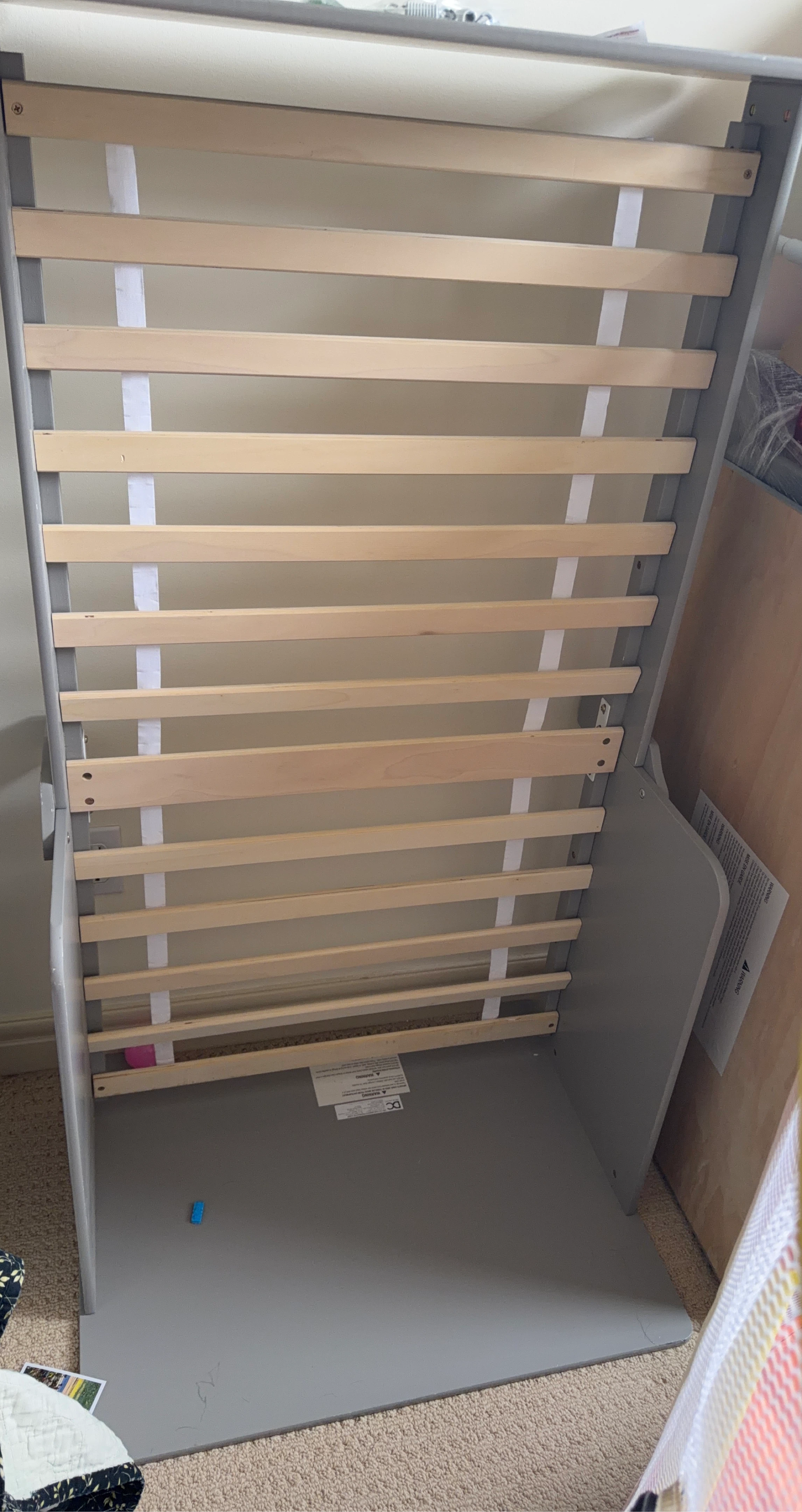 Grey Wooden Toddler Bed Frame