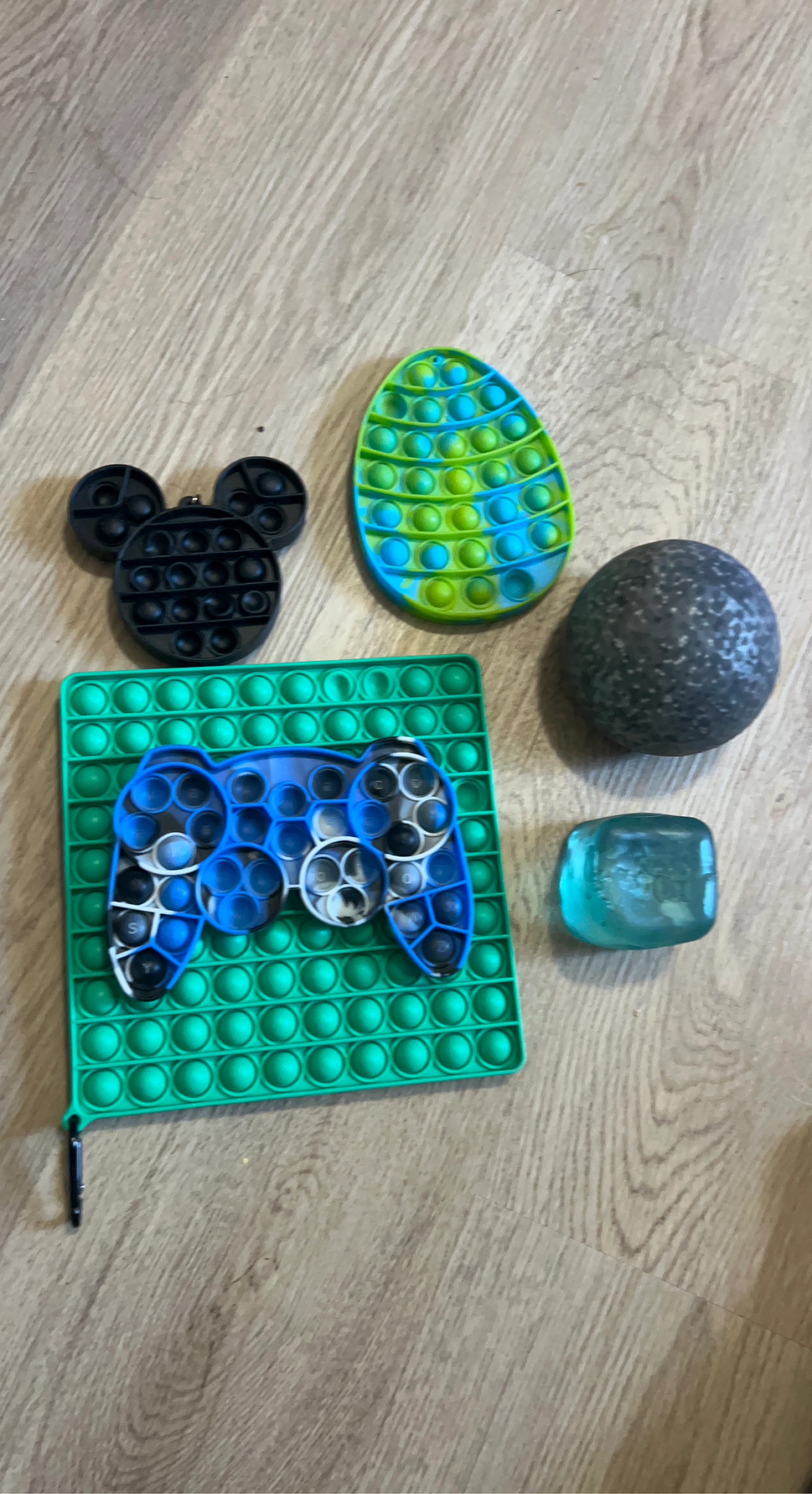 Assorted Fidget Toys: Mickey Mouse, Controller, Egg Shape