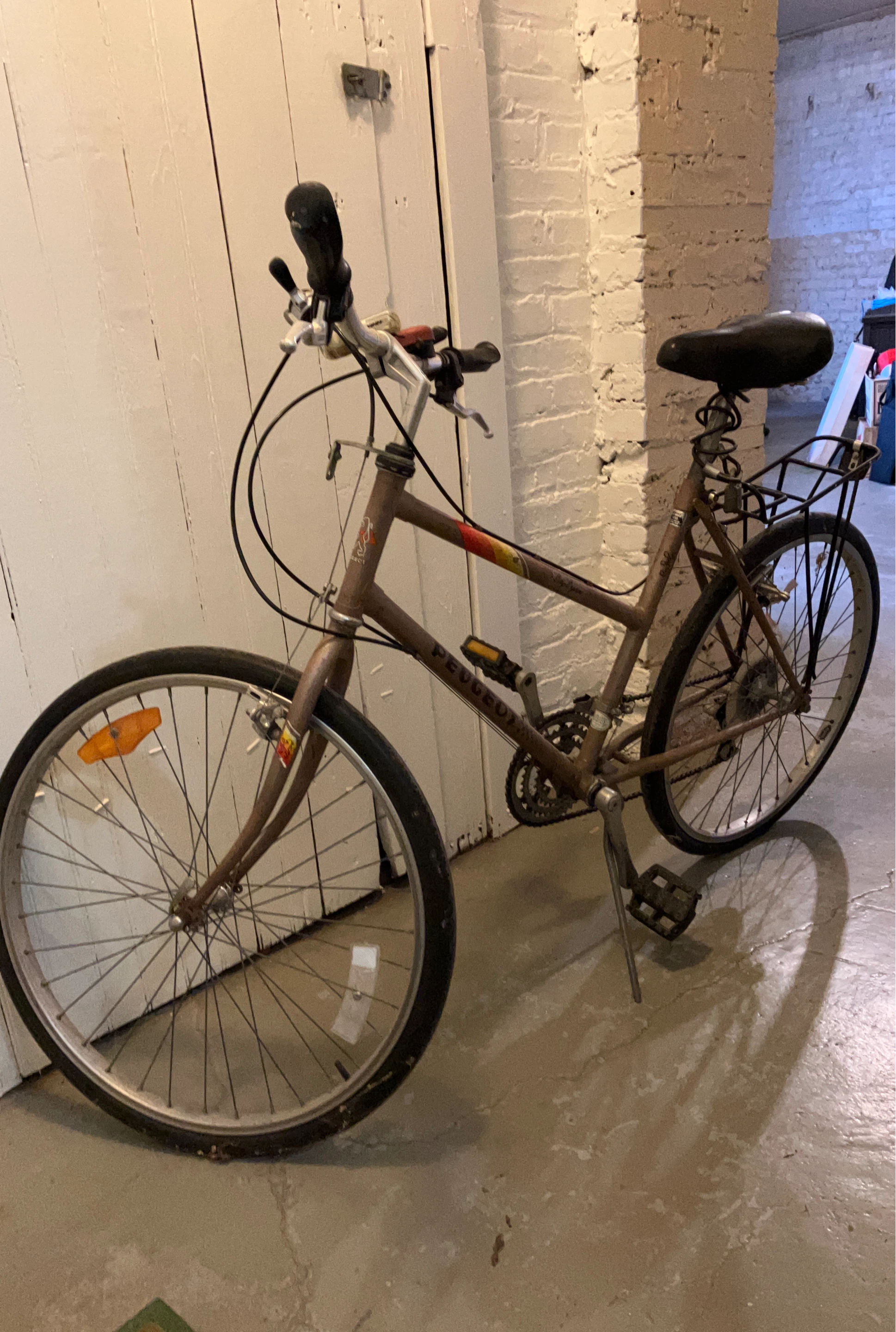 Brown Peugeot Mixte Bicycle