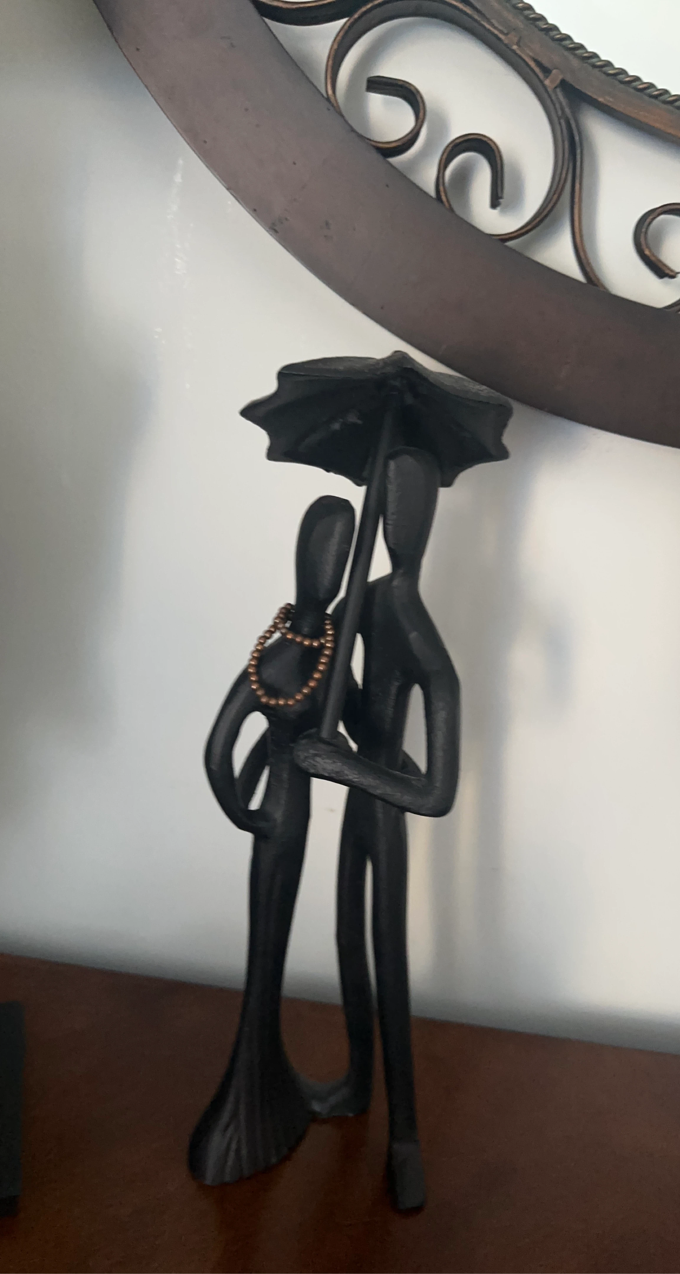 Couple Under Umbrella Figurine