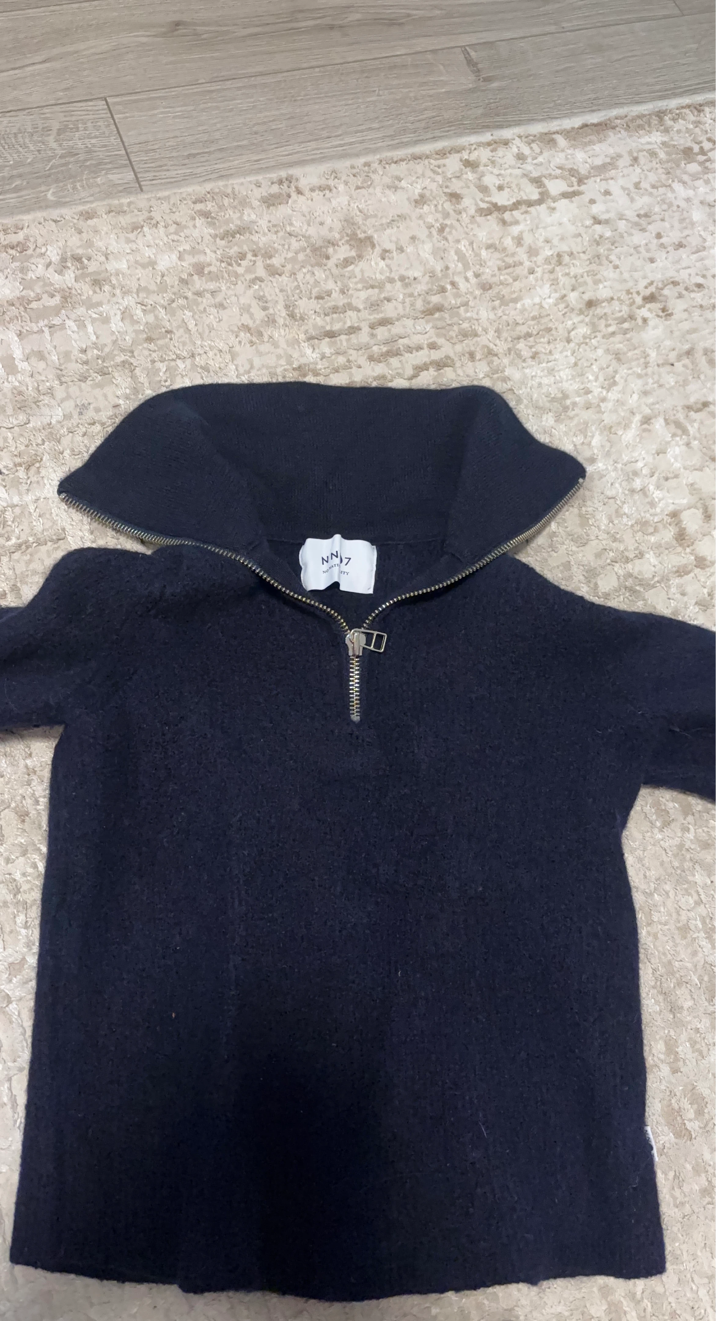 NN07 Navy Blue Half-Zip Sweater