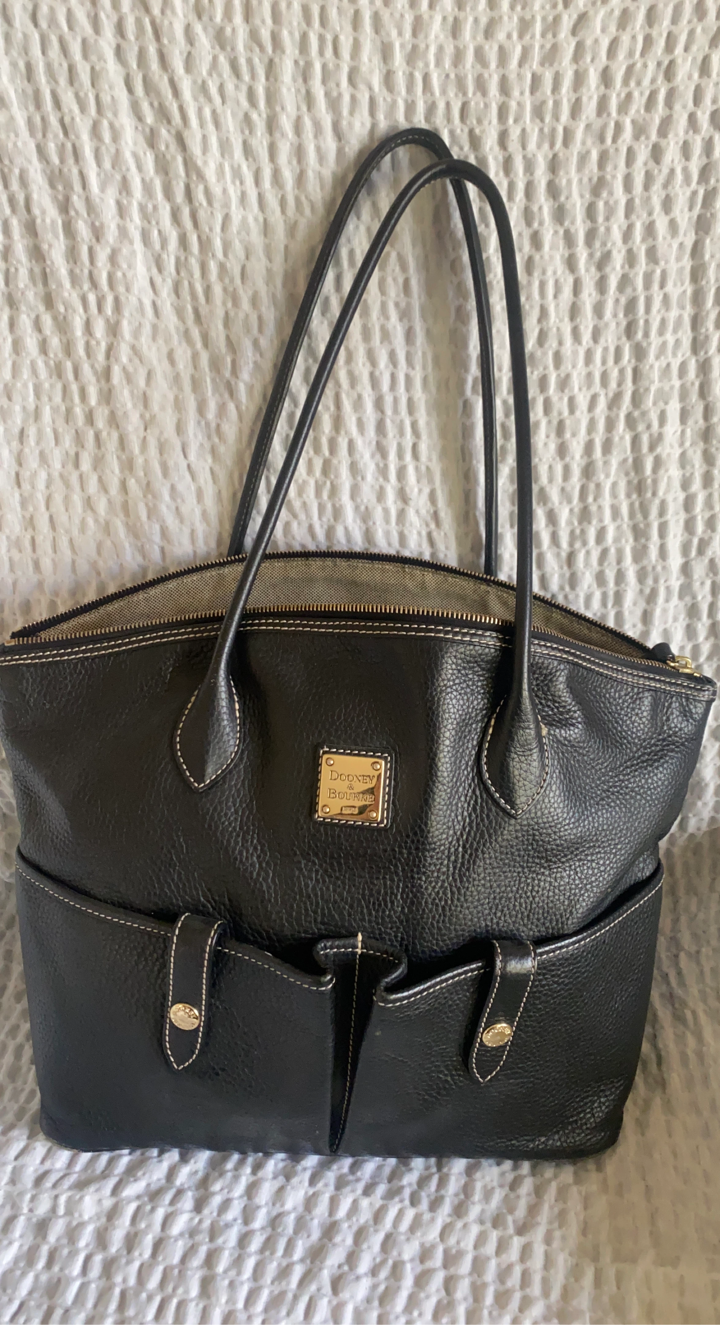 Dooney & Bourke Black Leather Tote Bag