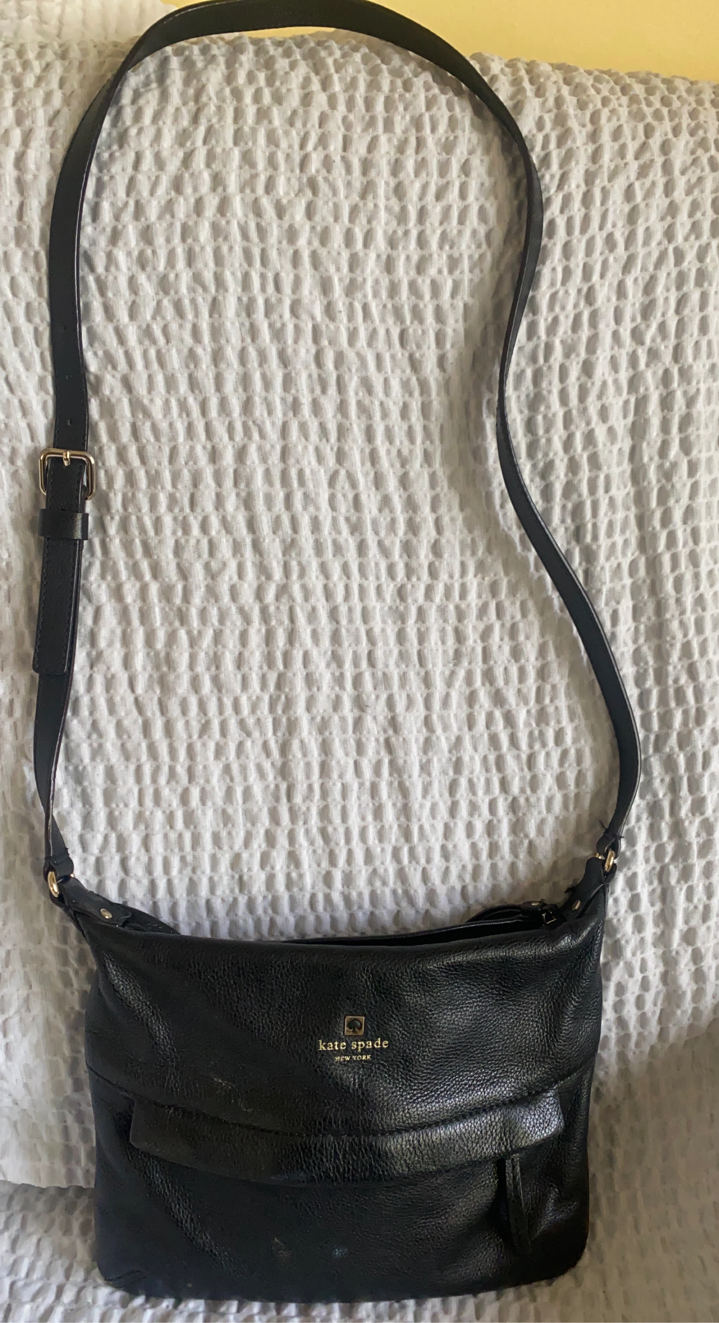 Kate Spade New York Black Leather Crossbody Purse
