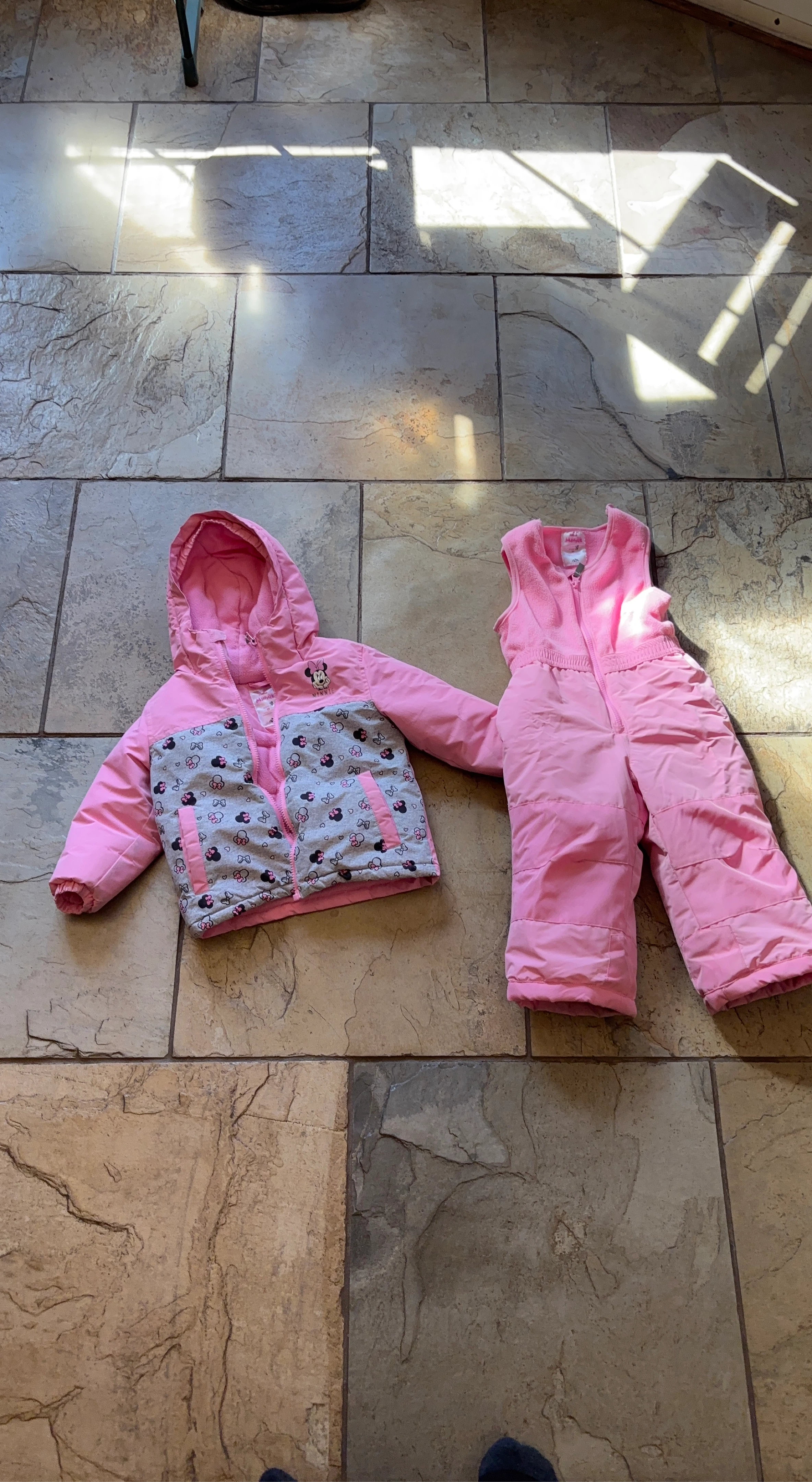 Girls' Pink Minnie Mouse Ski Snowsuit Set