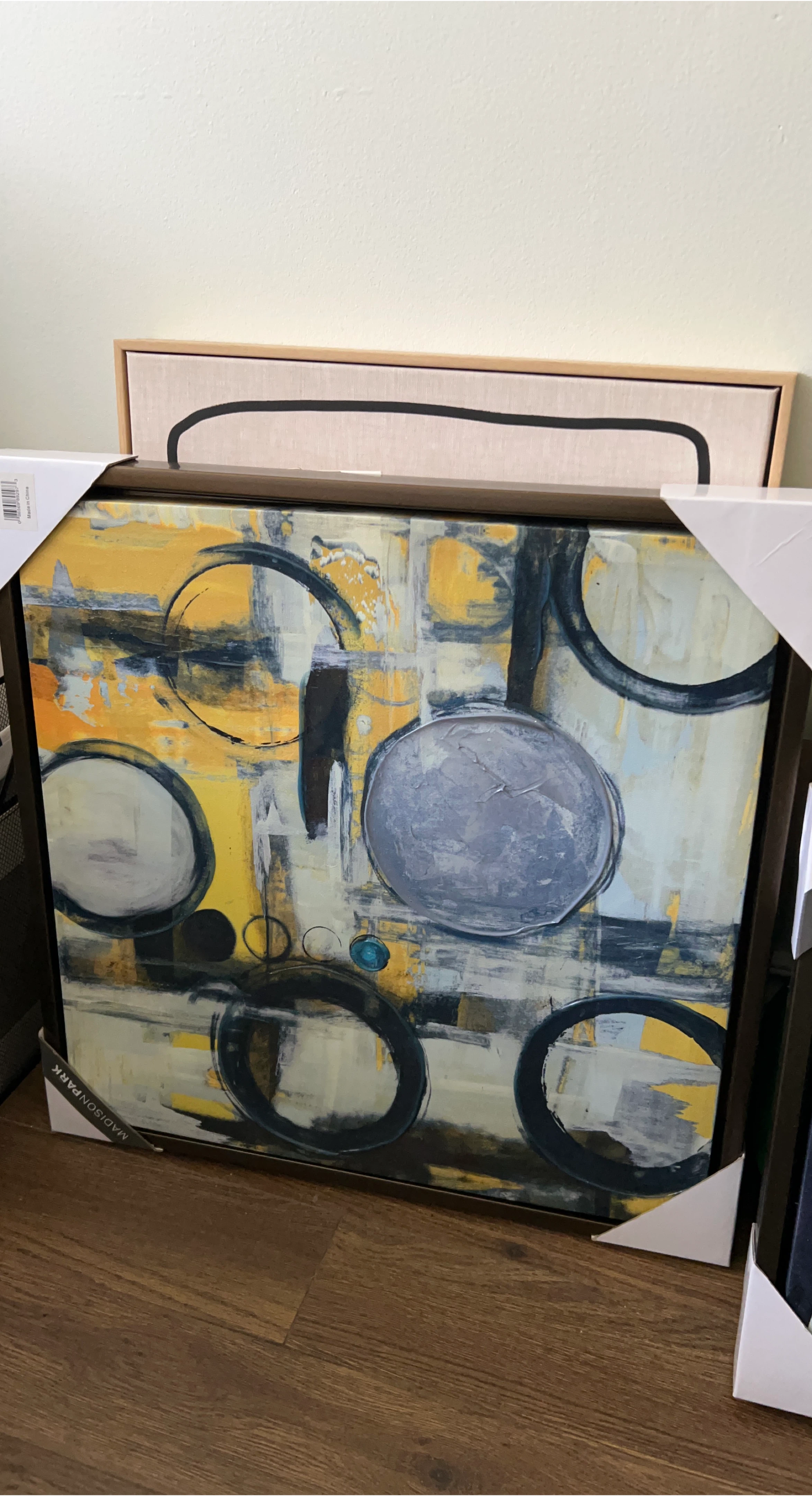 Madison Park Abstract Circle Wall Art 21.6"
