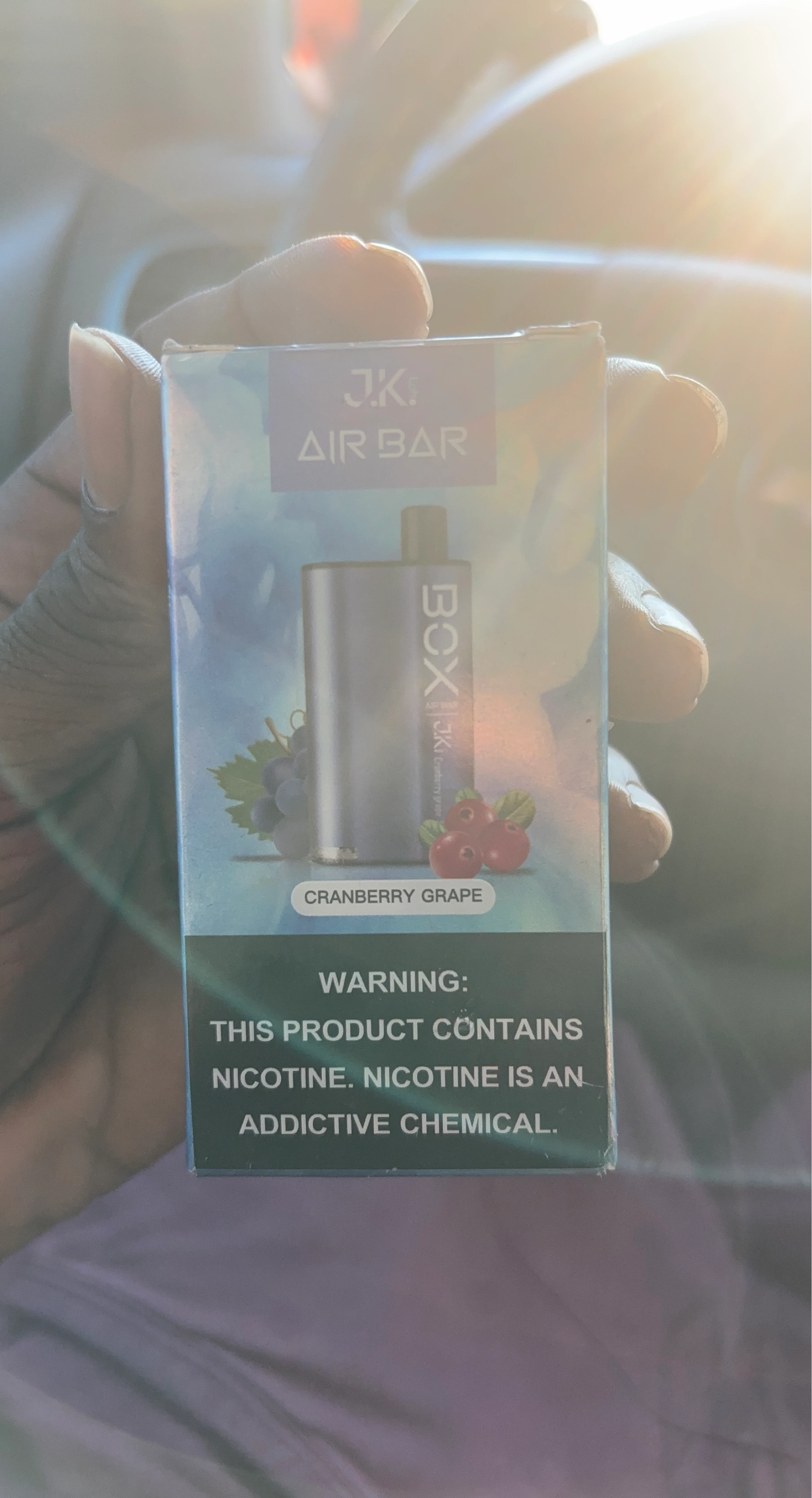 J.K. Air Bar Box Disposable Vape - Cranberry Grape
