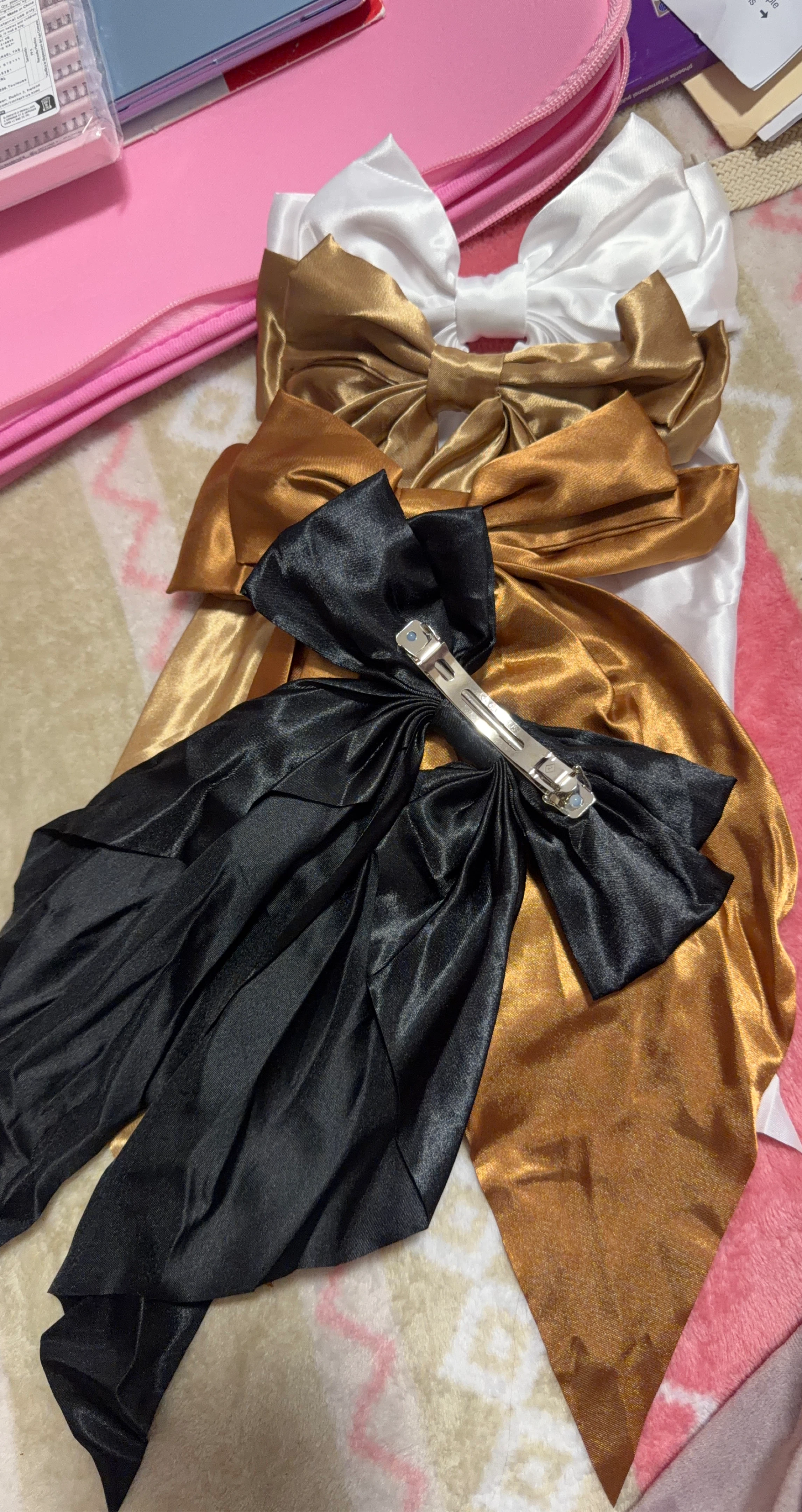 Large Satin Bow Hair Clip