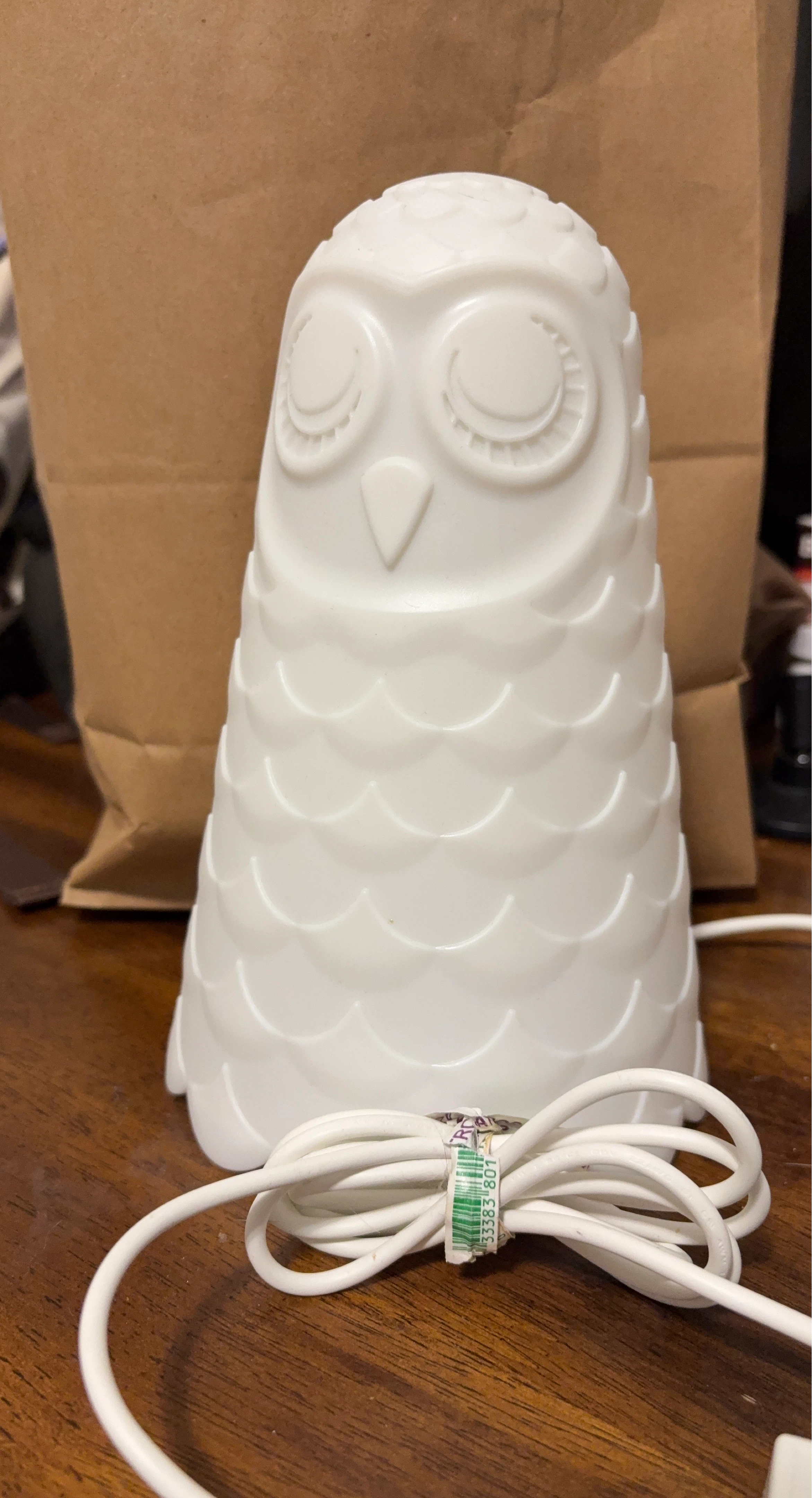 White Owl Shaped Night Light