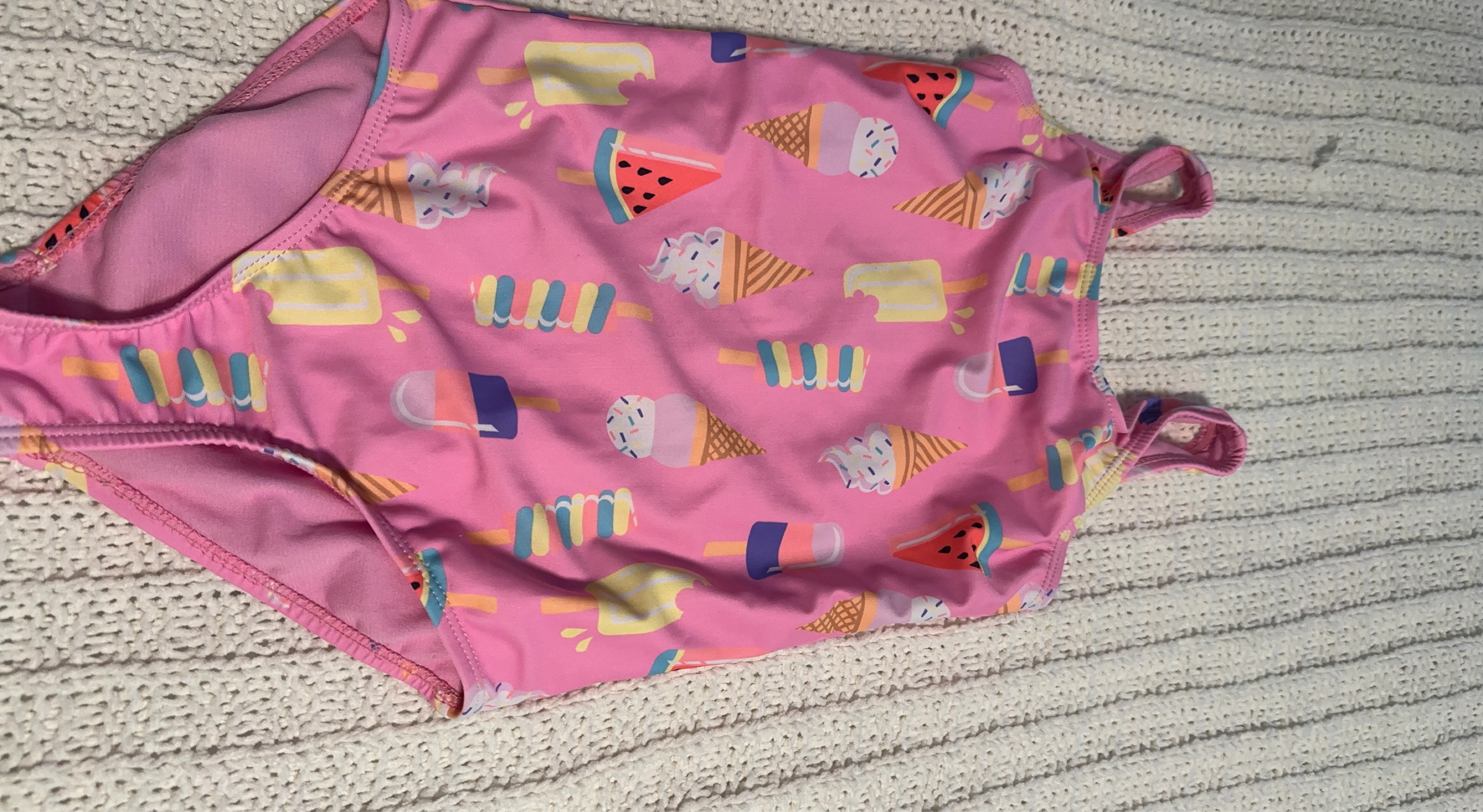 Girls' Pink Ice Cream Swimsuit