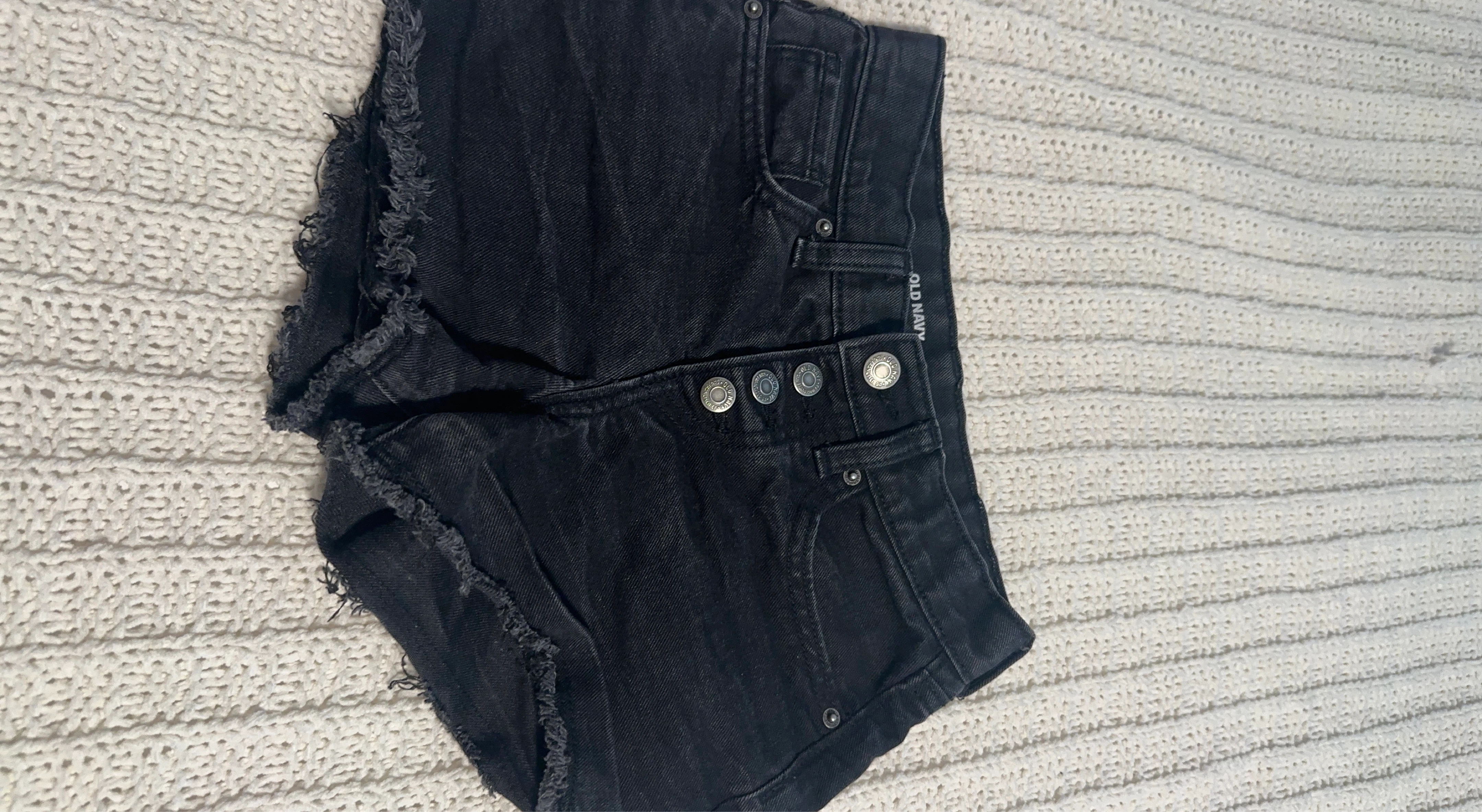 Old Navy Black Denim Cutoff Shorts