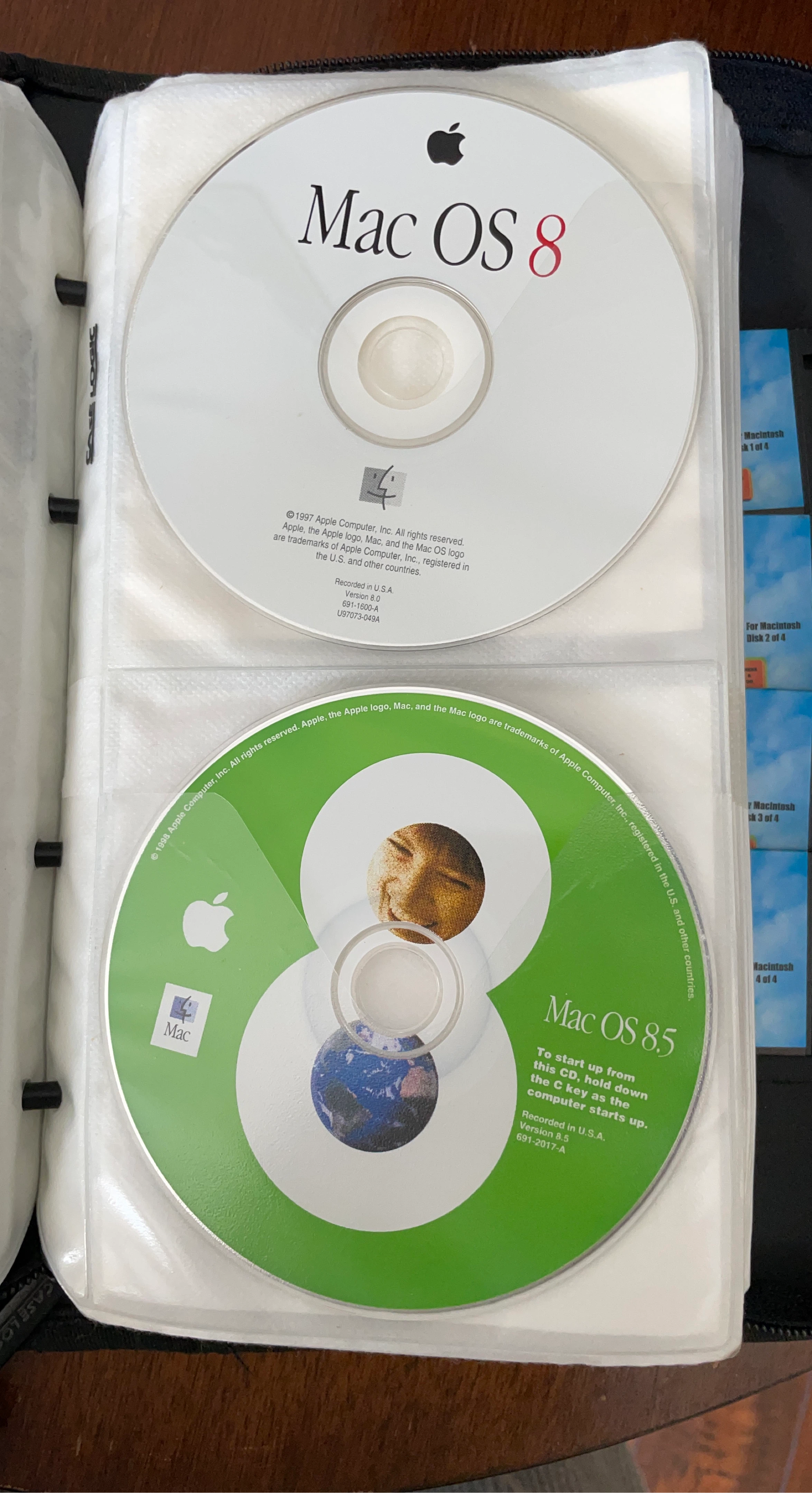 Apple Mac OS 8 and Mac OS 8.5 CDs