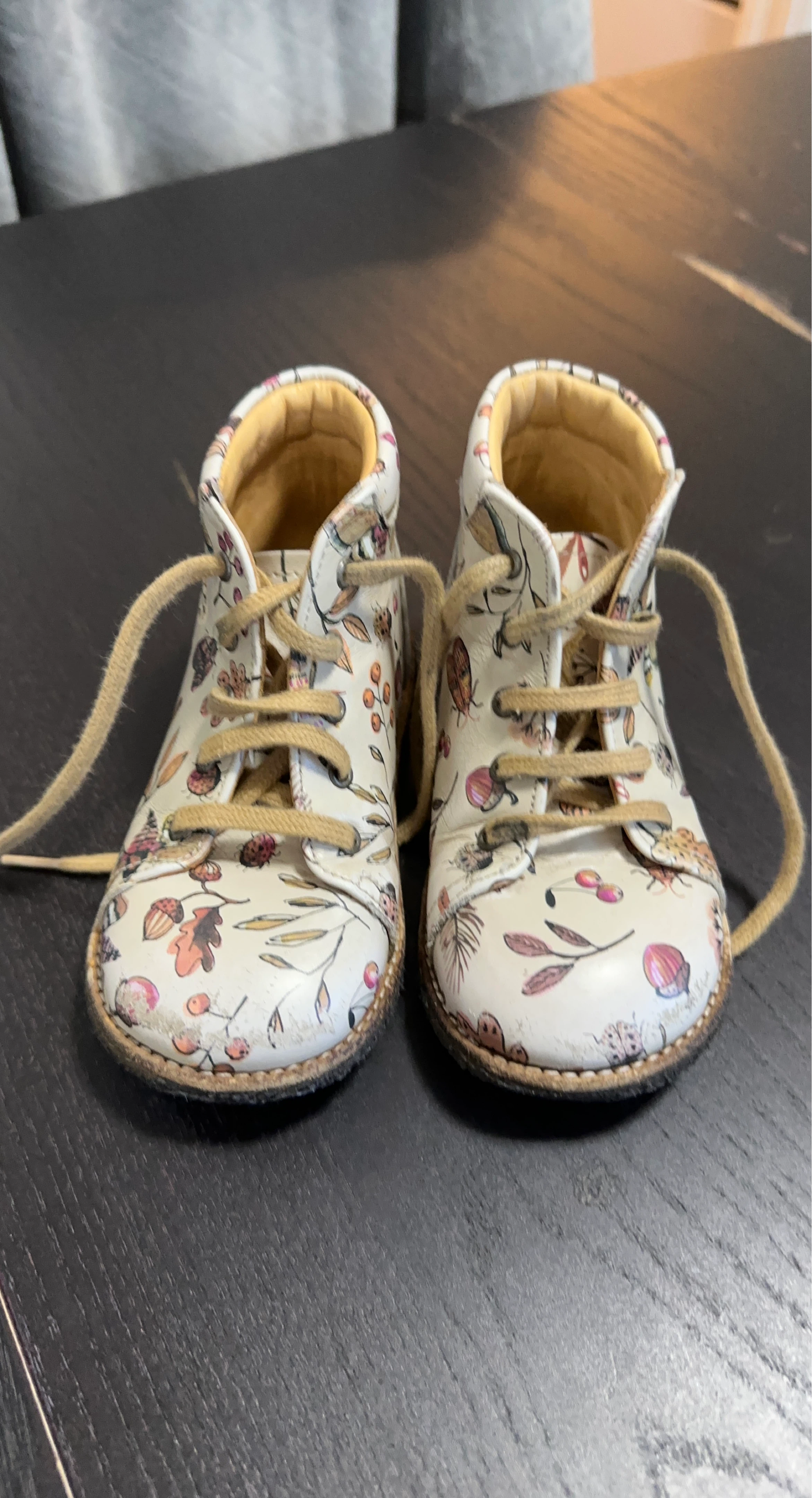 Kids Boots with Floral and Insect Print