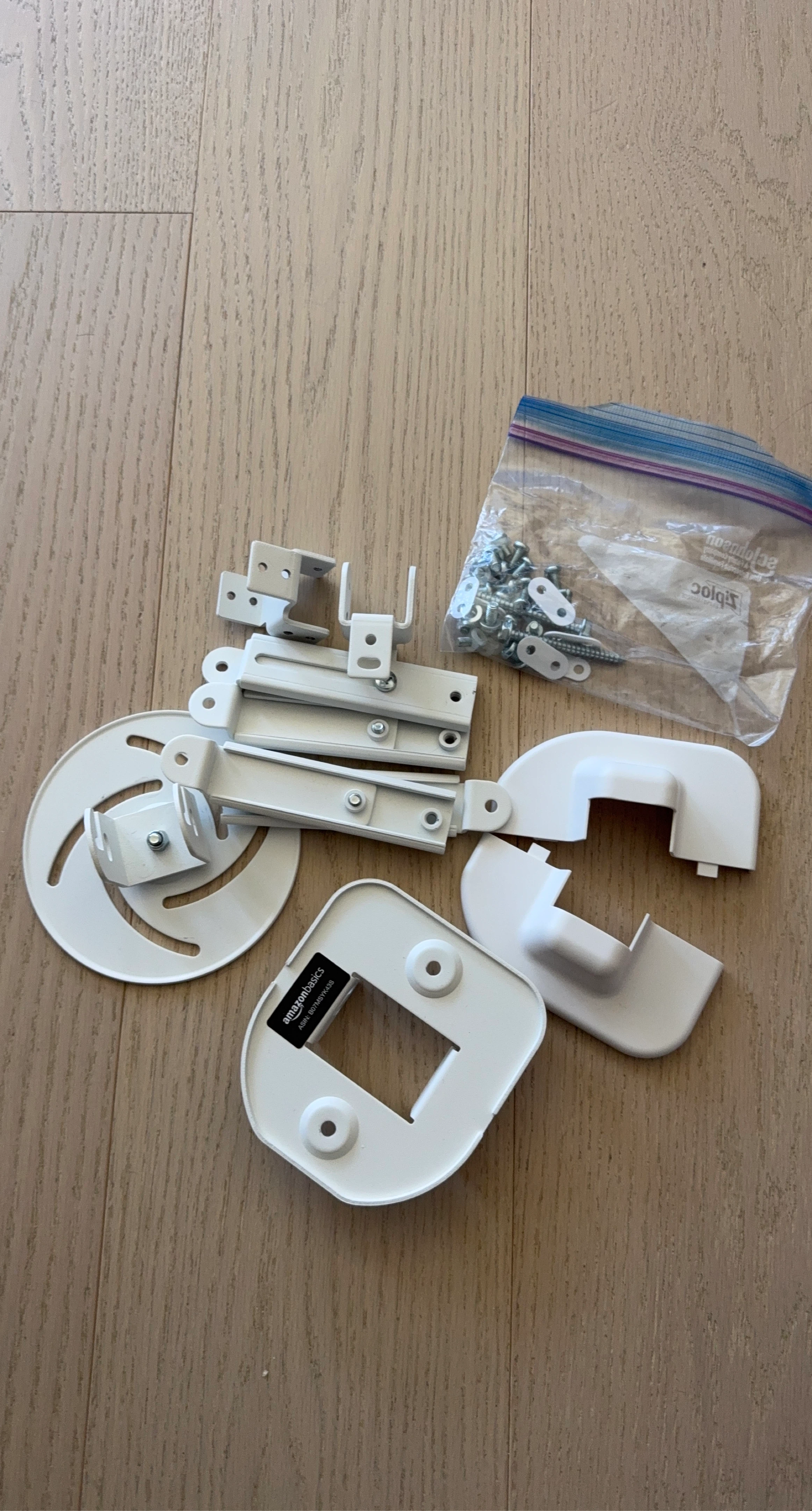 Amazon Basics White Projector Mount Bracket Hardware