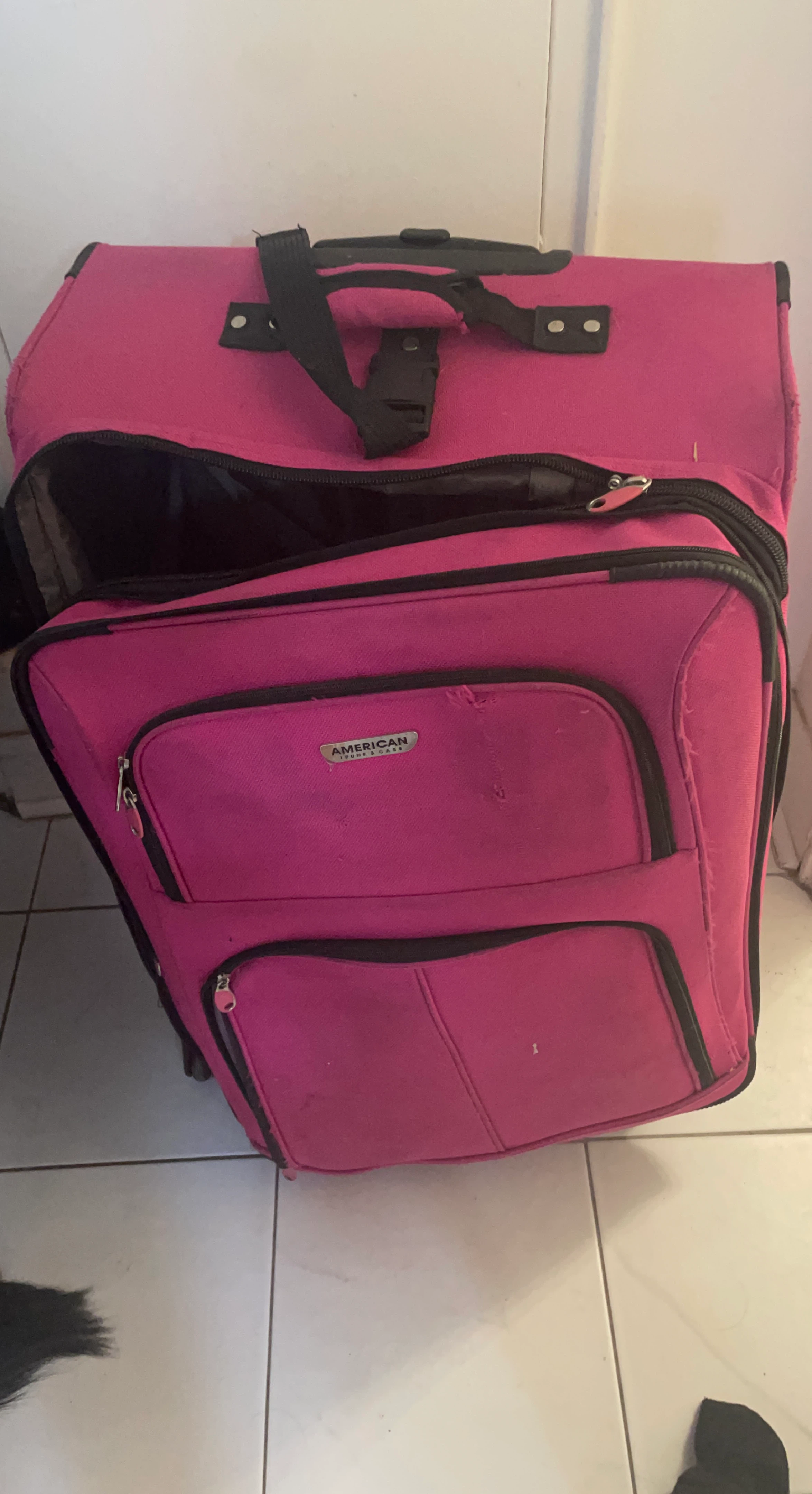 American Tourister Pink Spinner Luggage