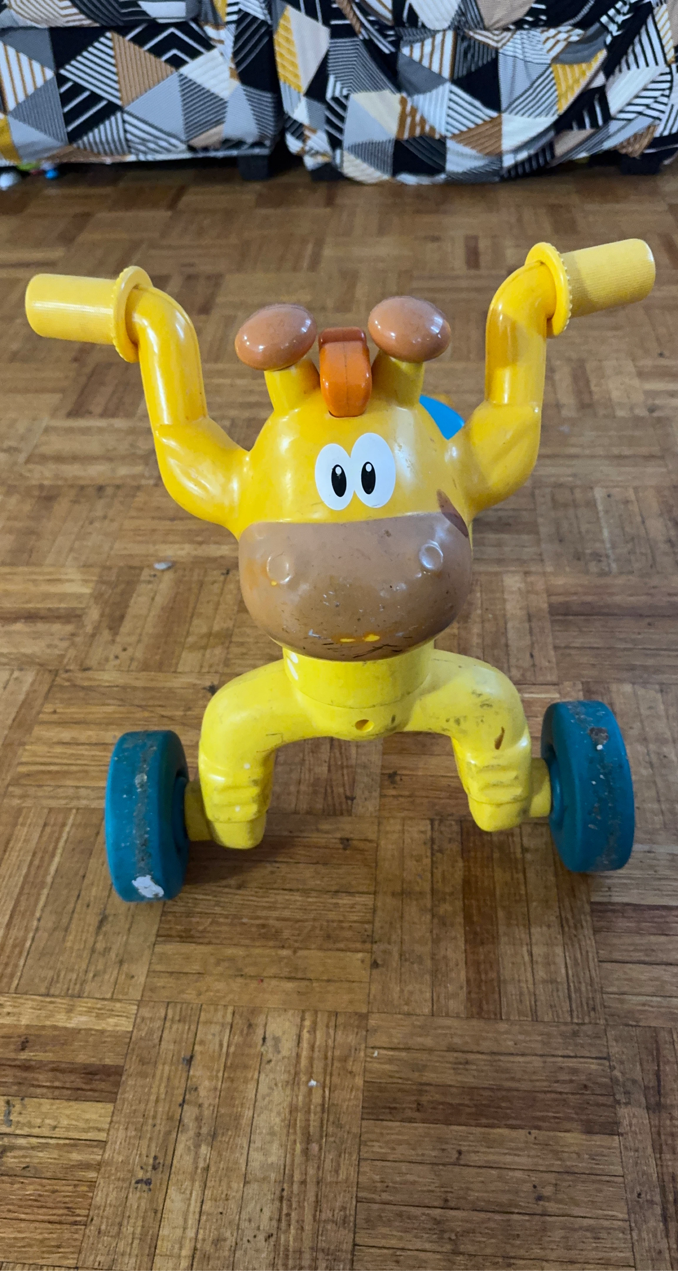 Yellow Giraffe Ride-On Toy