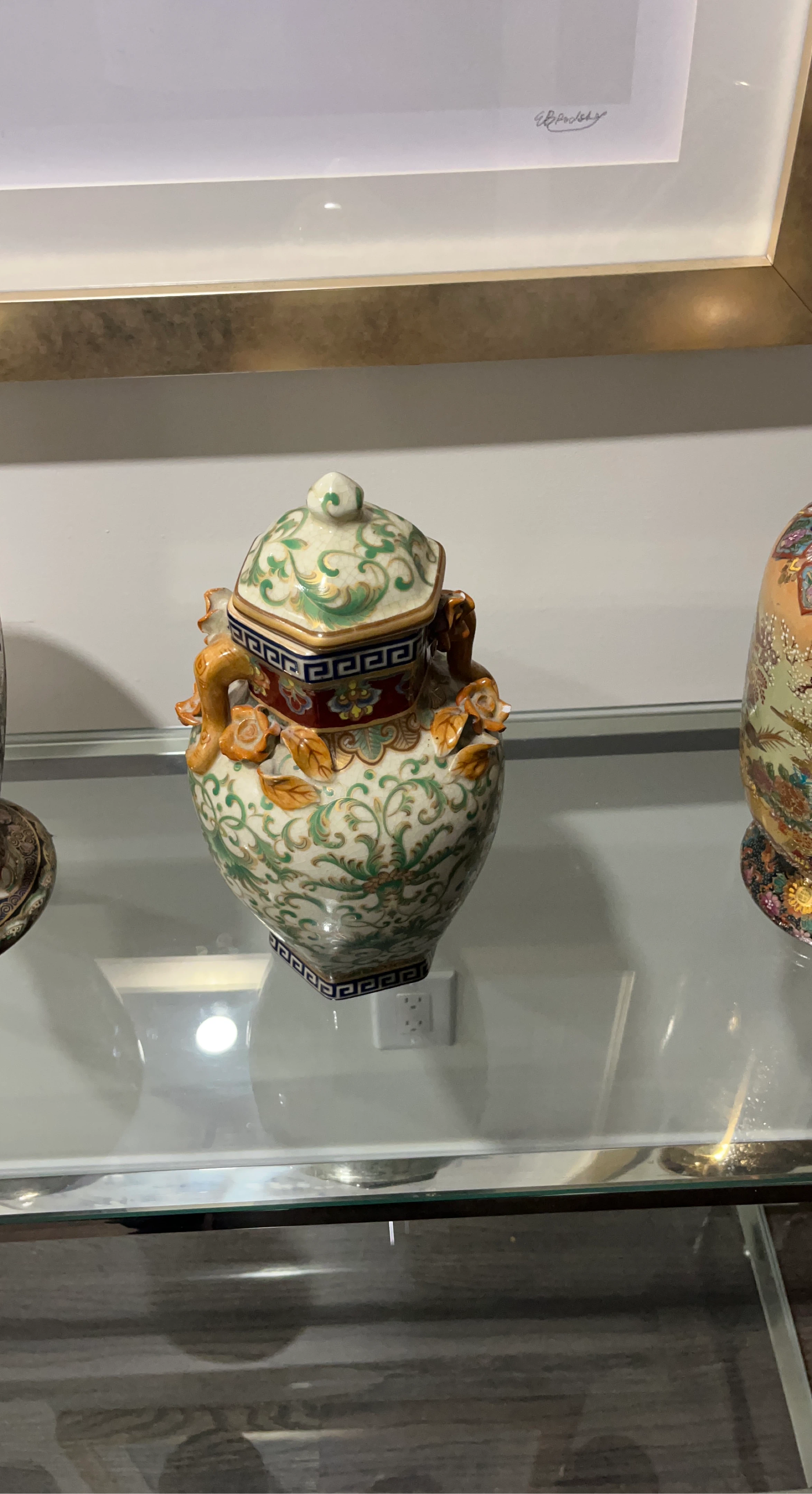 Decorative Ceramic Lidded Urn