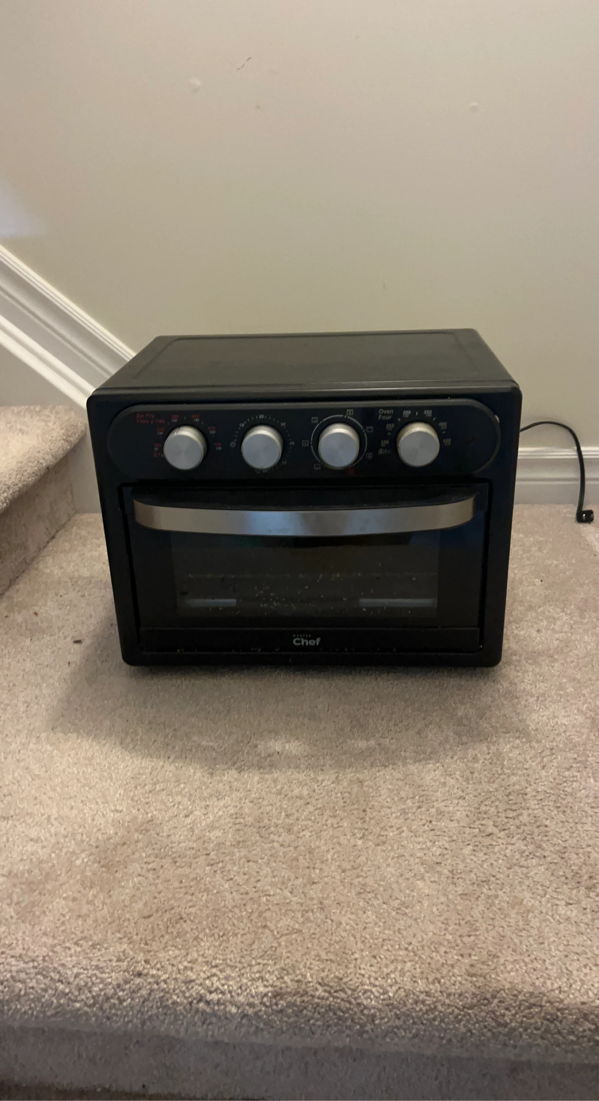Master Chef Black Toaster Oven