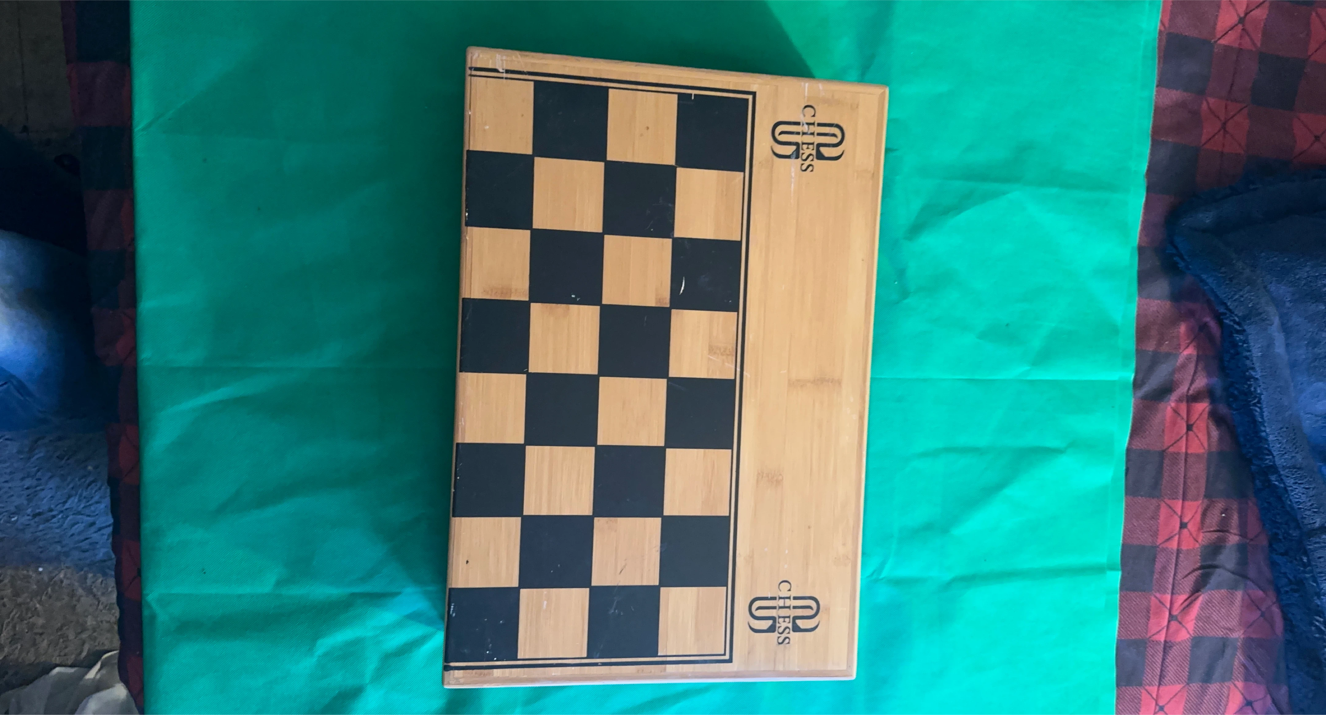Wooden Folding Chess Board with Storage Case