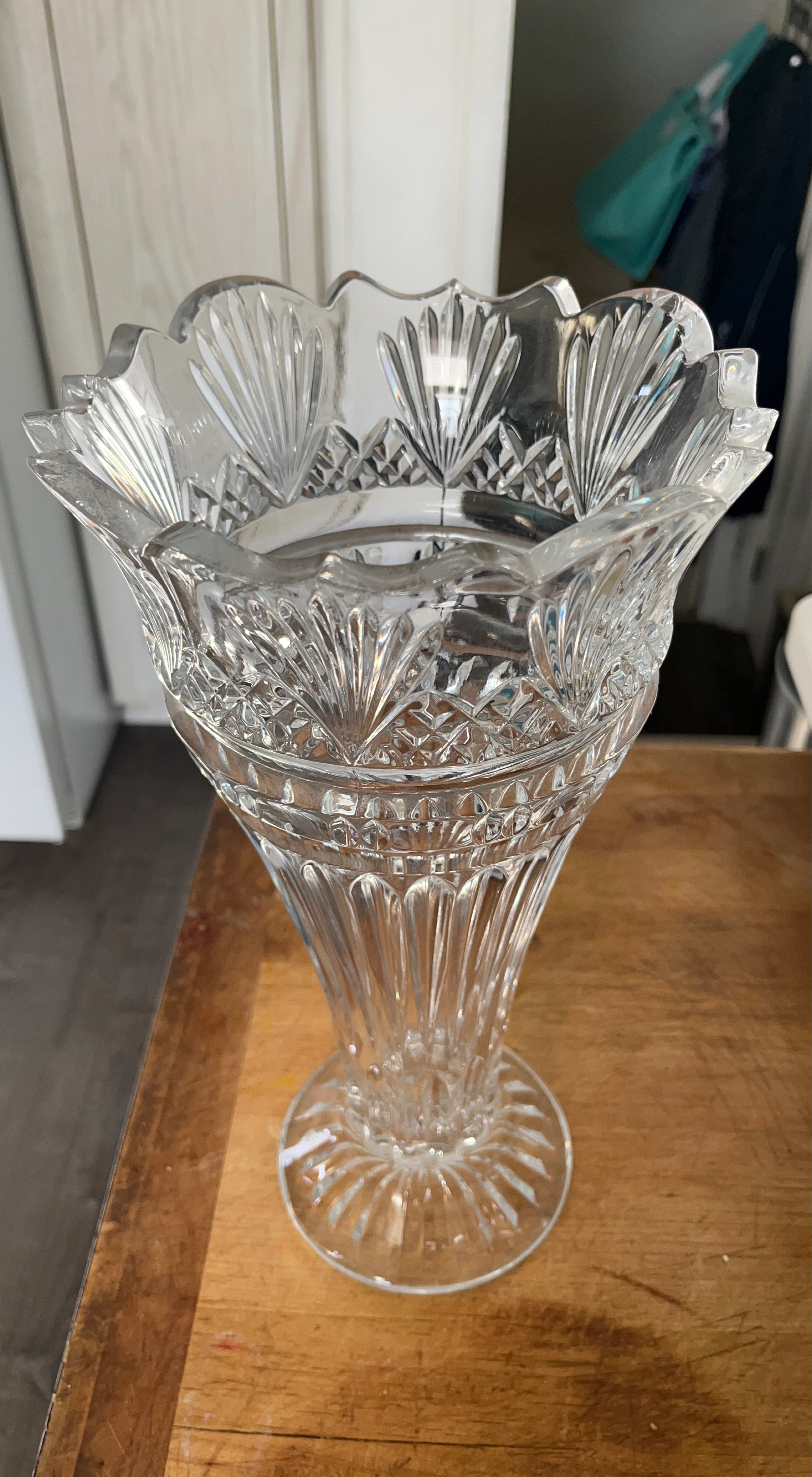 Crystal Cut Glass Vase