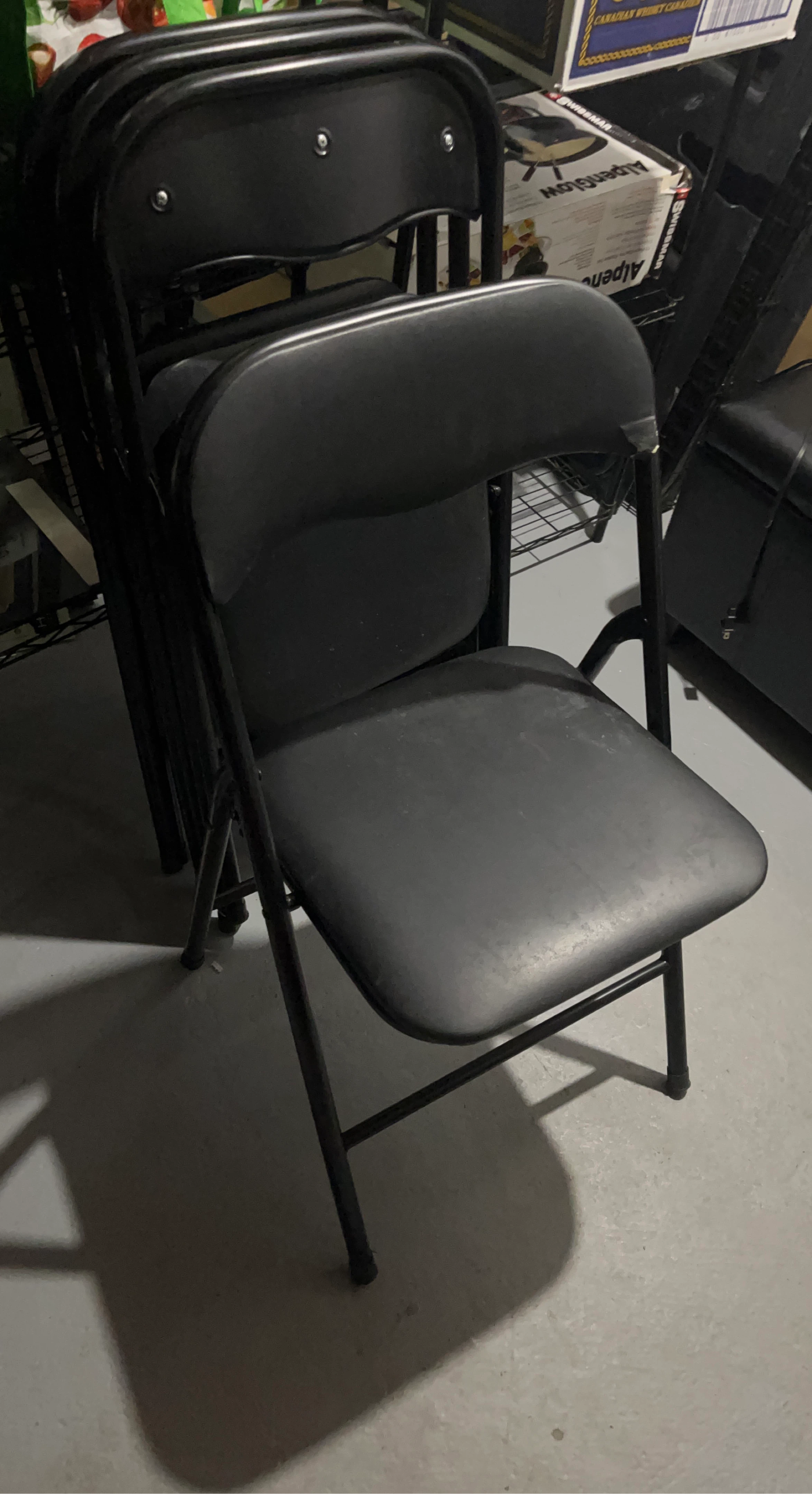 Black Folding Chairs - Set of 4