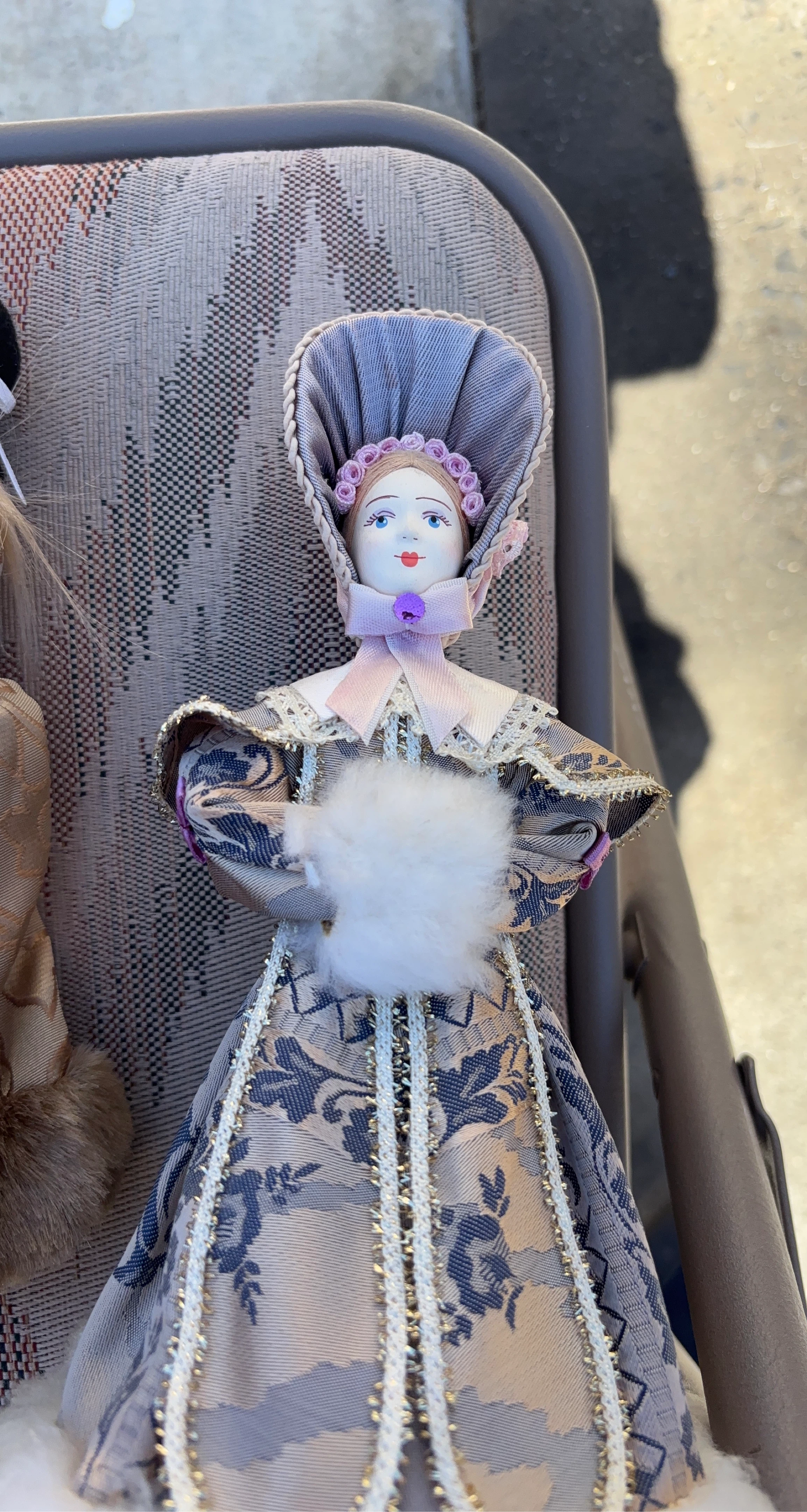 Vintage Porcelain Doll in Victorian Dress