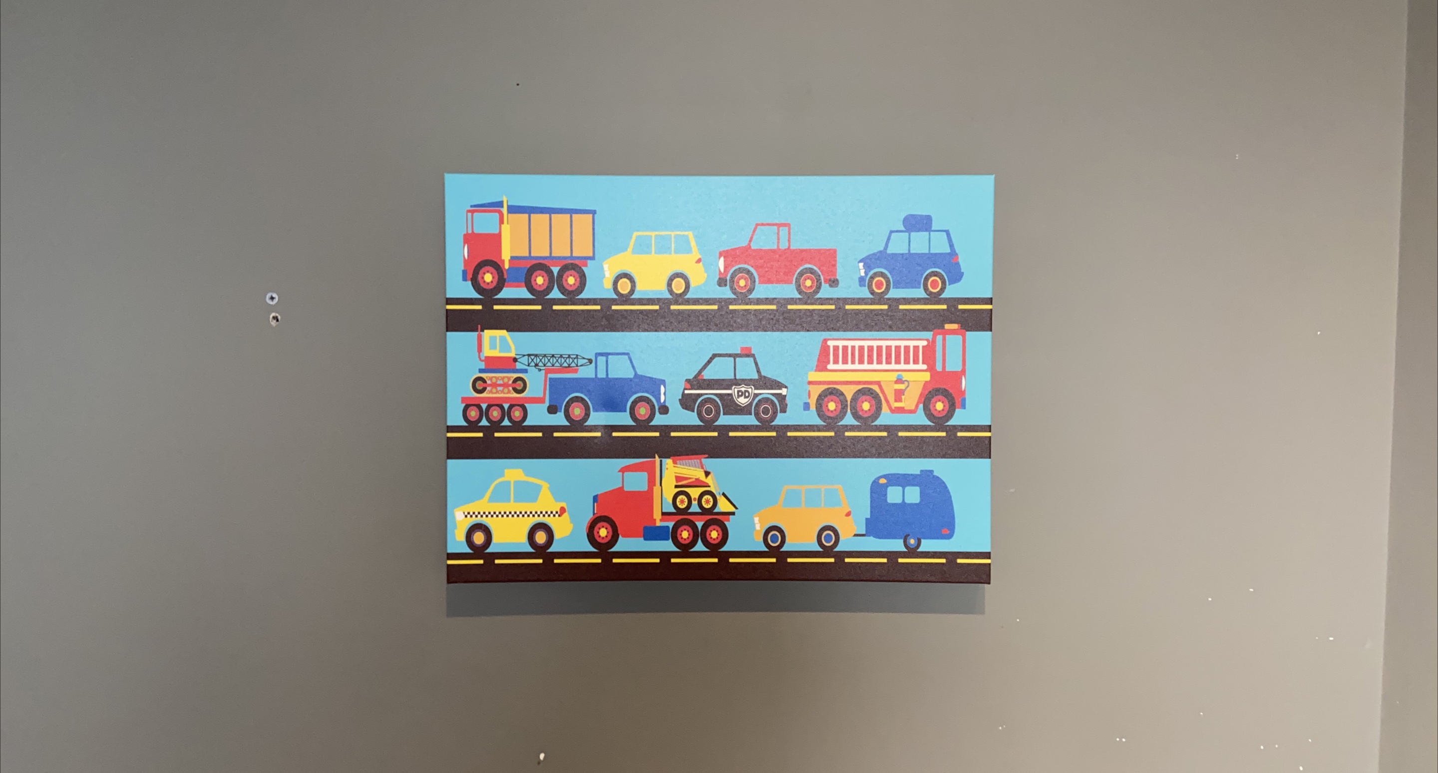 Canvas Print of Various Vehicles