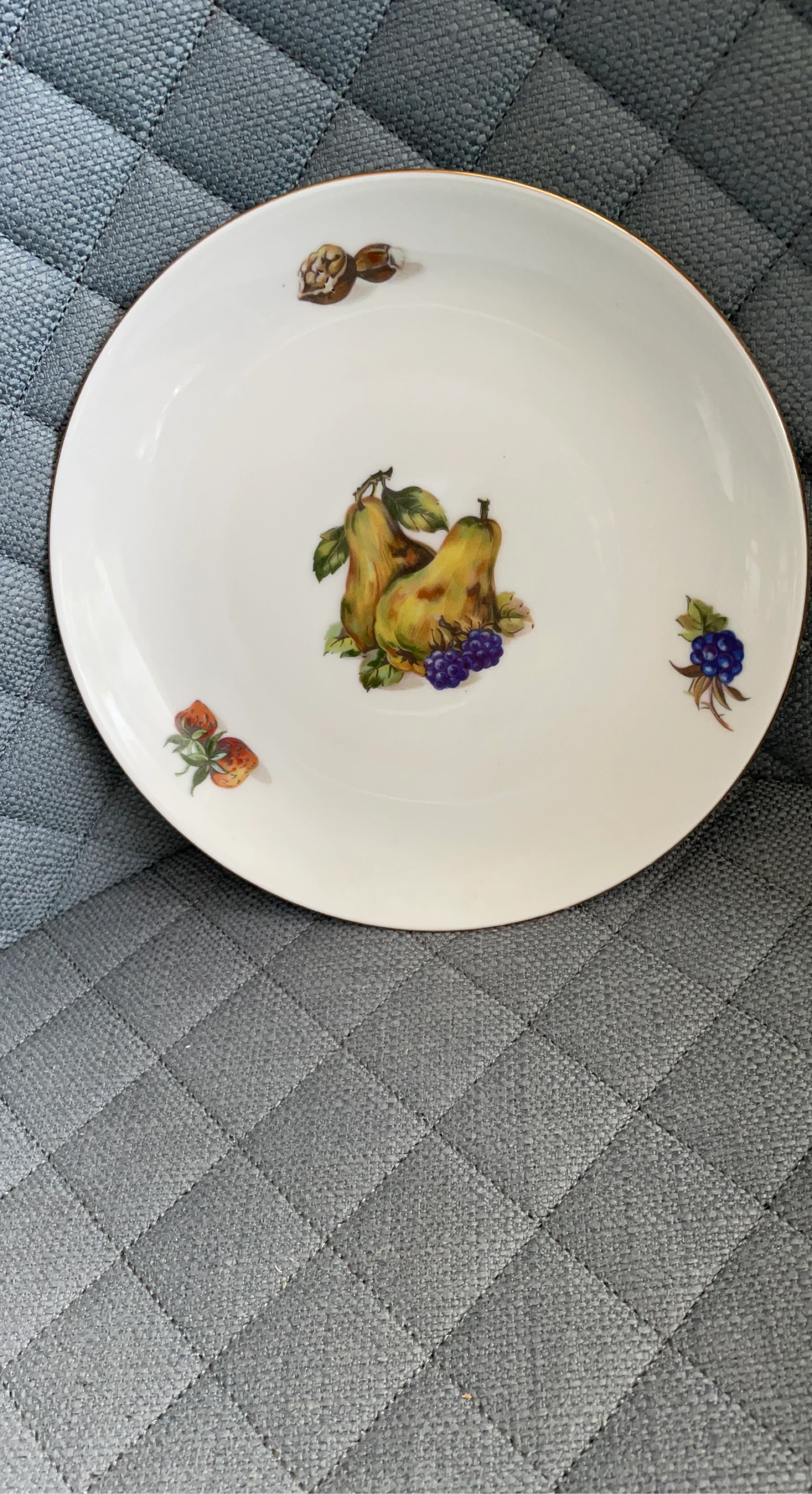 Decorative Plate with Fruit Design
