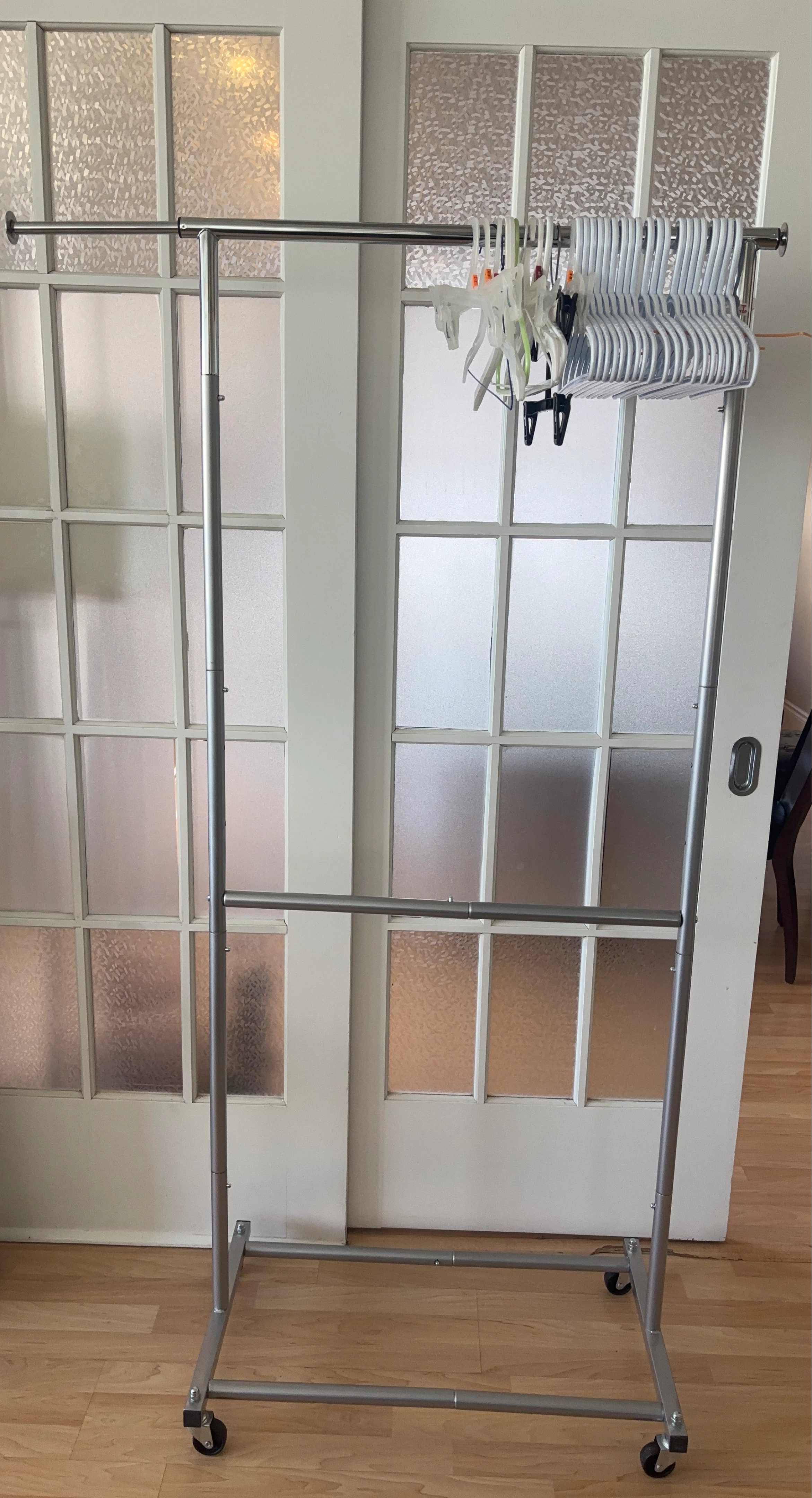 Rolling Garment Rack with Hangers