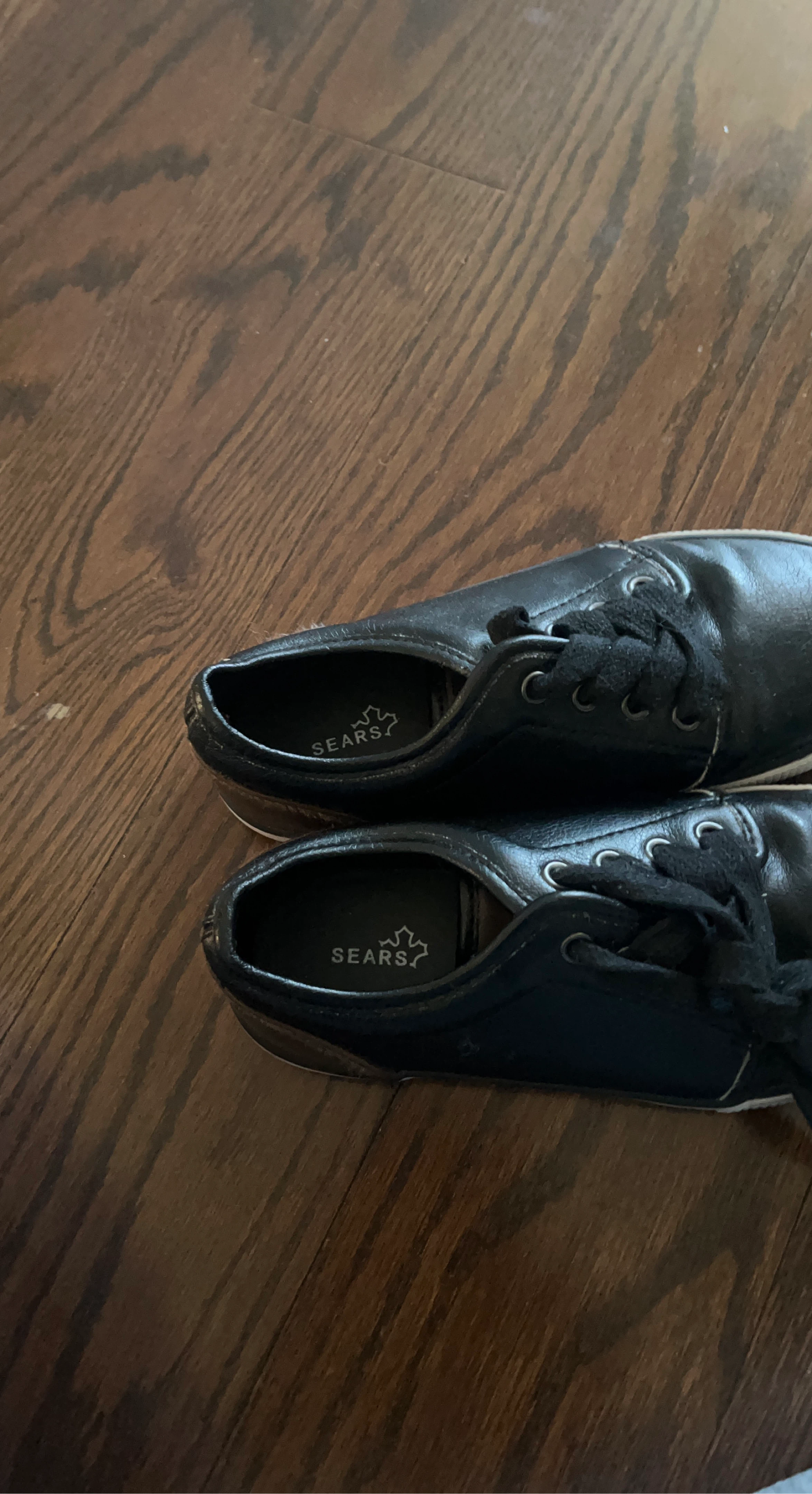 Sears Black Leather Lace-Up Shoes