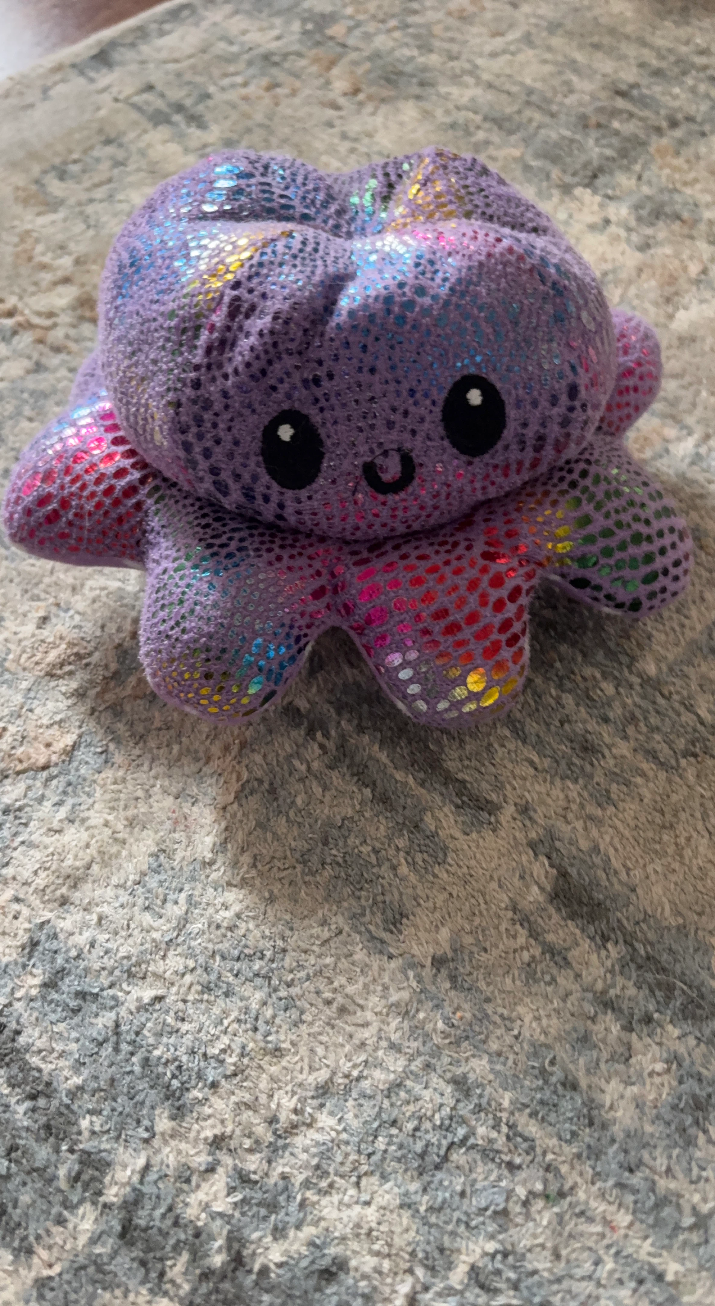 Purple Reversible Octopus Plush Toy