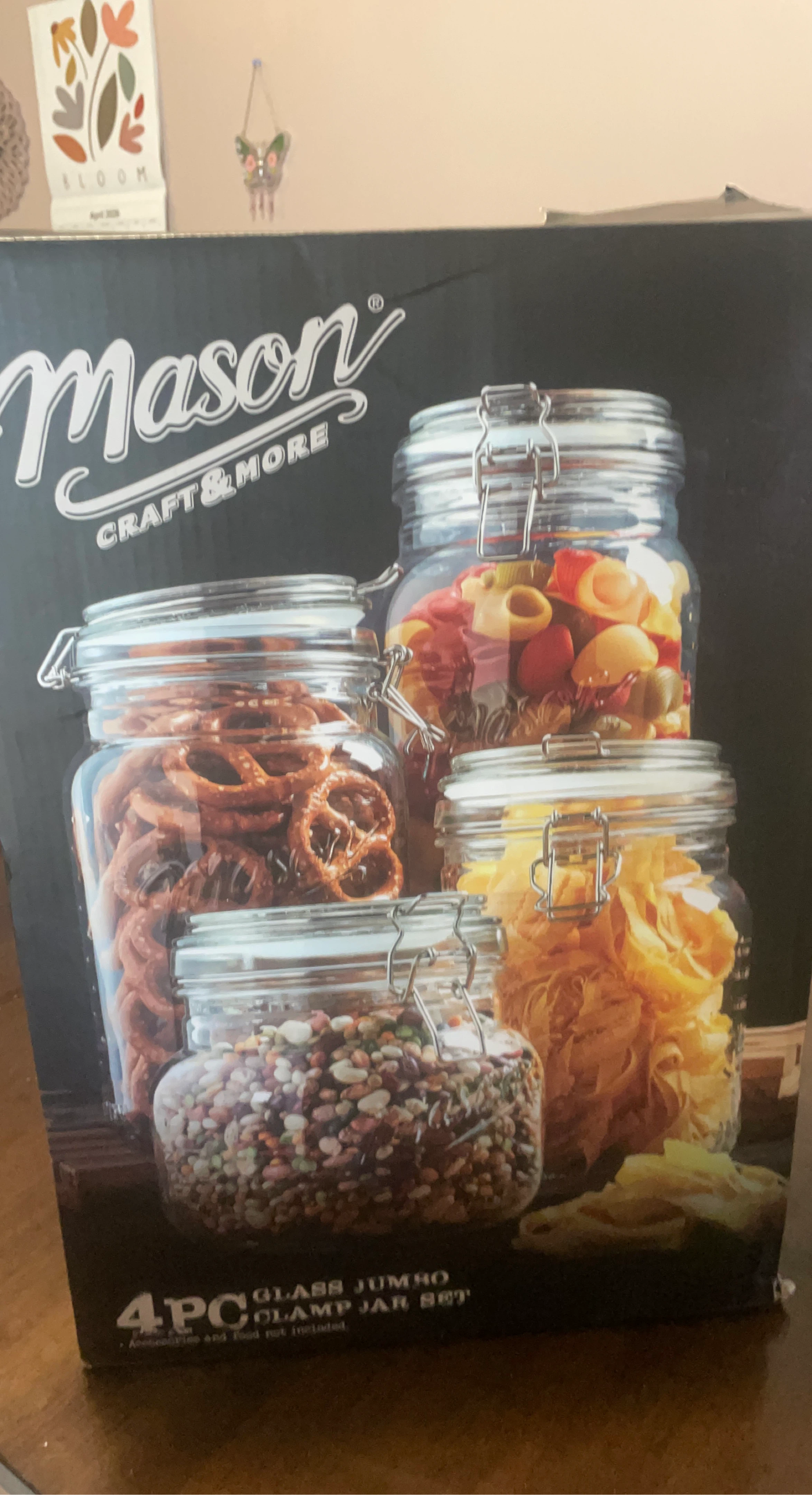 Mason Craft & More Glass Jumbo Clamp Jar Set