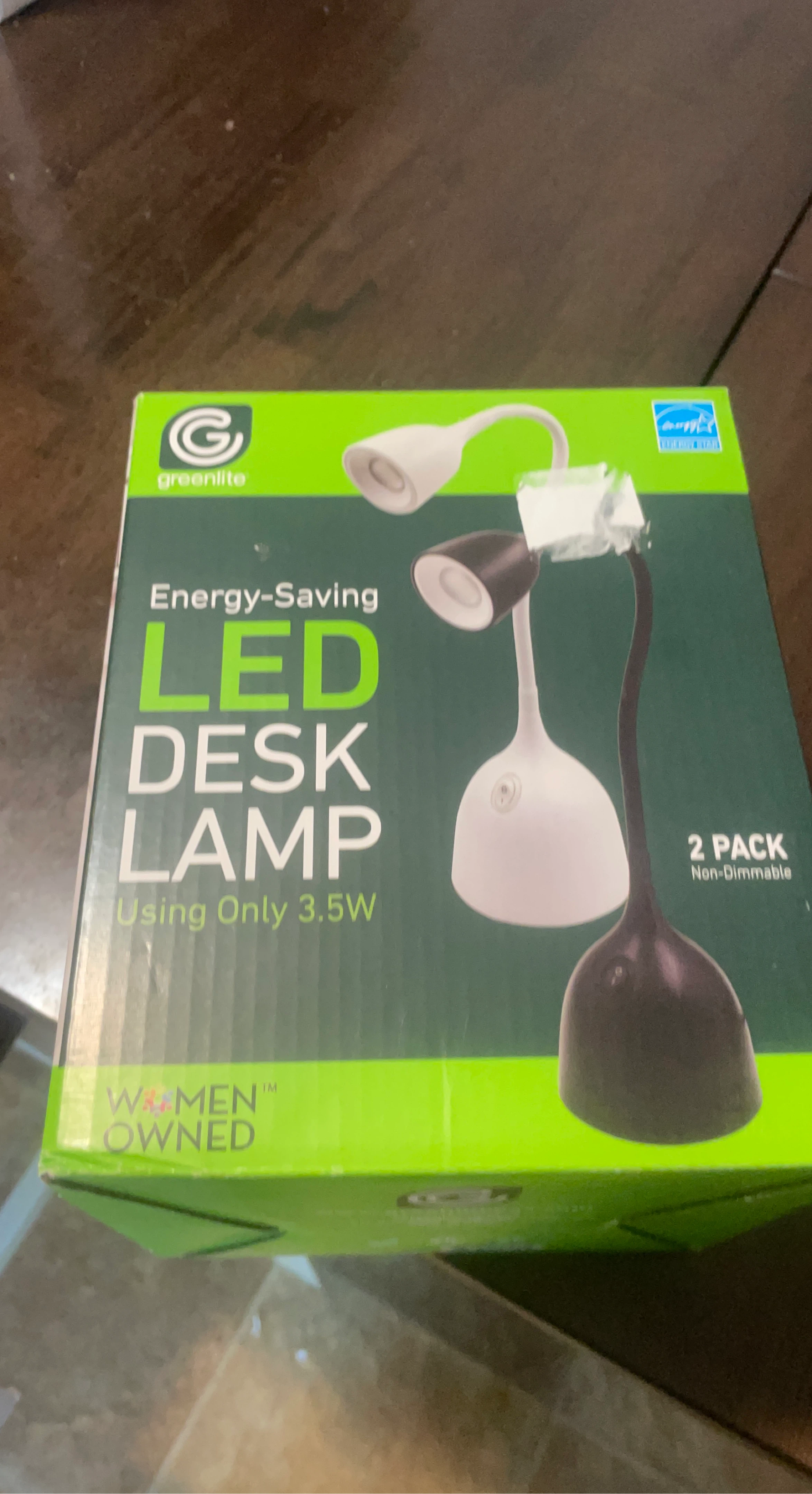 Greenlite Energy-Saving LED Desk Lamp - 2 Pack