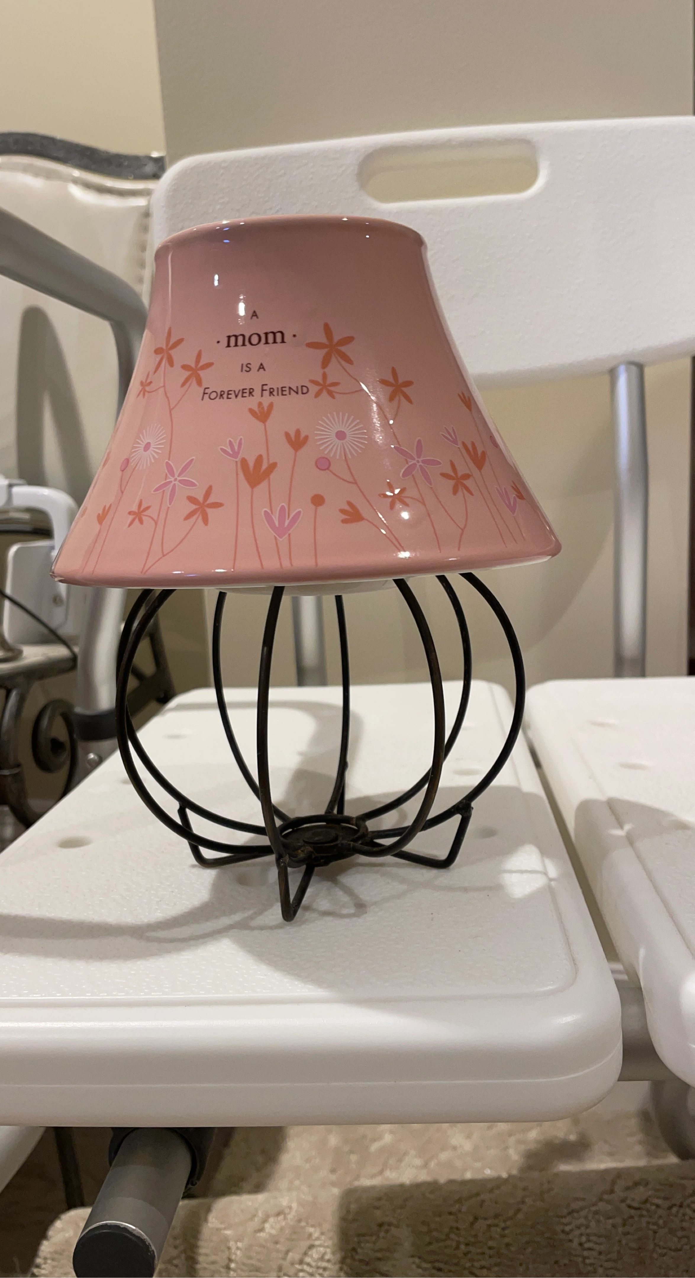 Pink "A Mom is a Forever Friend" Decorative Lamp Shade