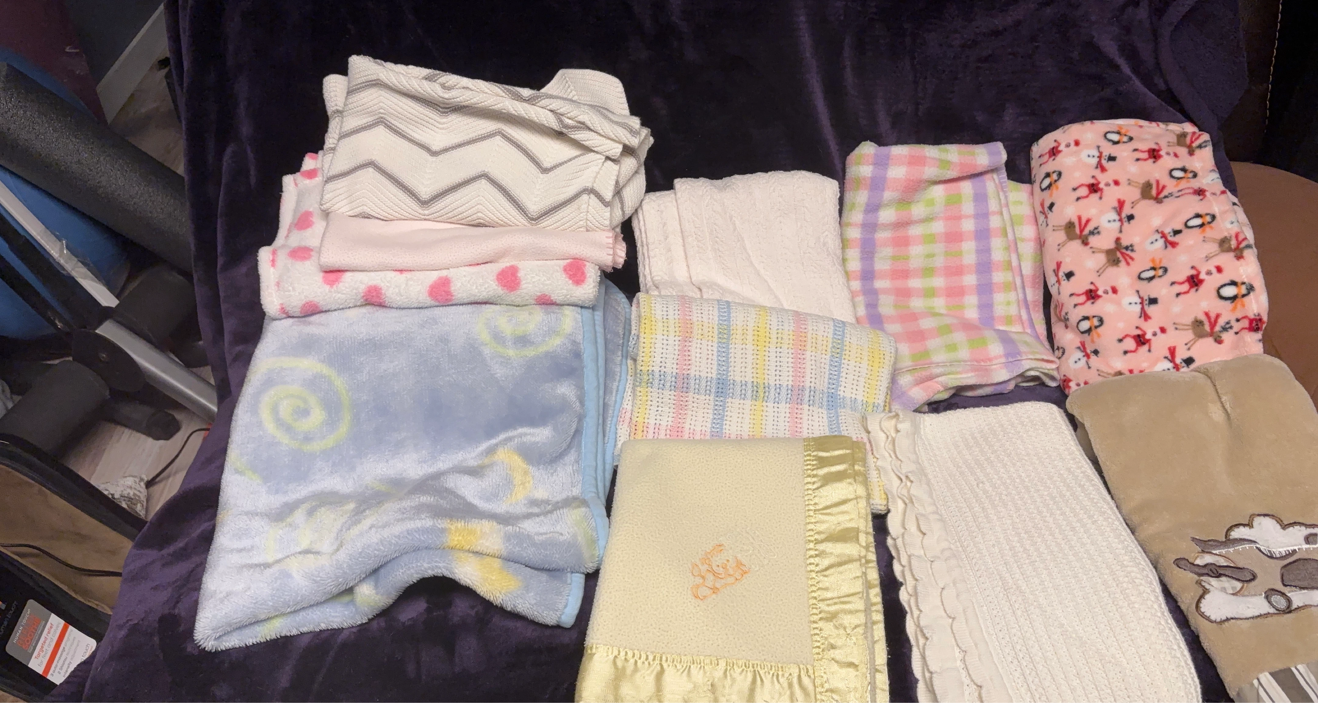 Bundle of  11 Baby Blankets