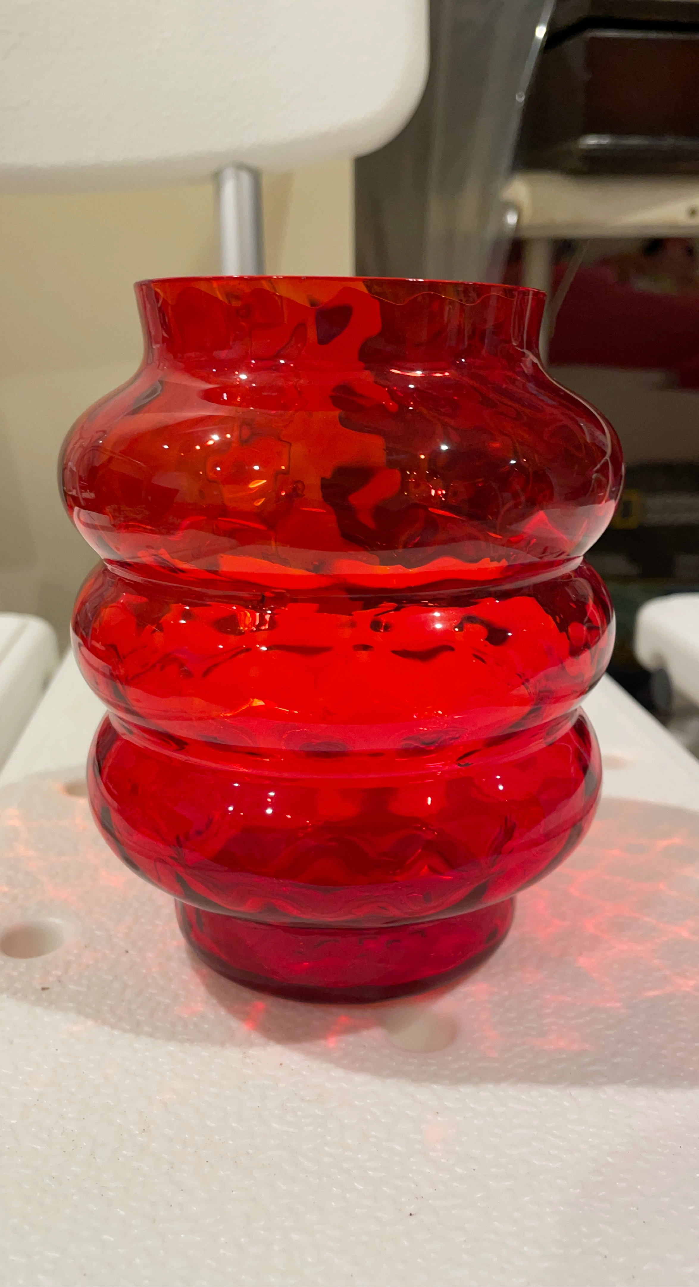 Red Glass Vase