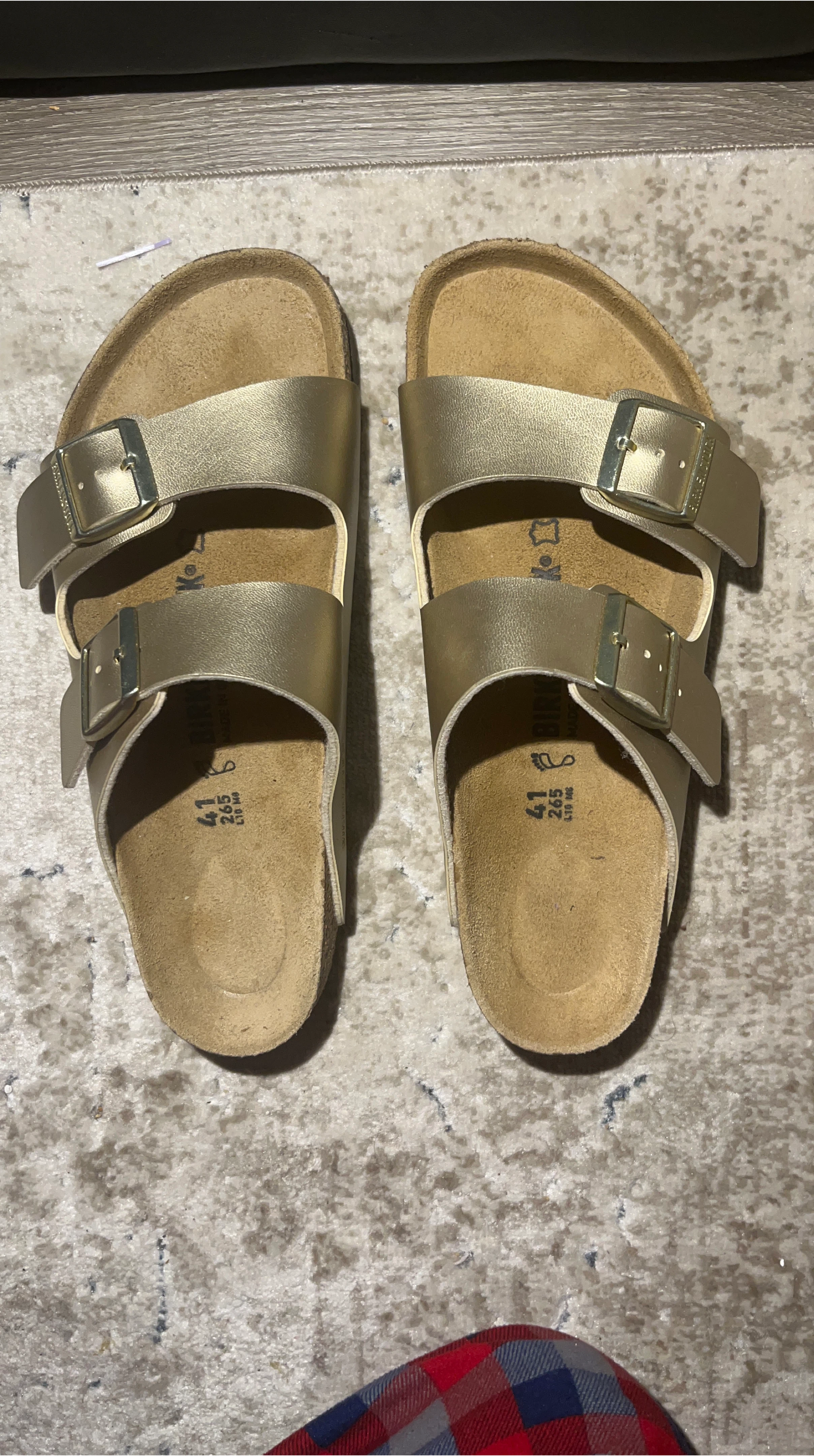 Birkenstock Arizona Sandals Gold Size 41