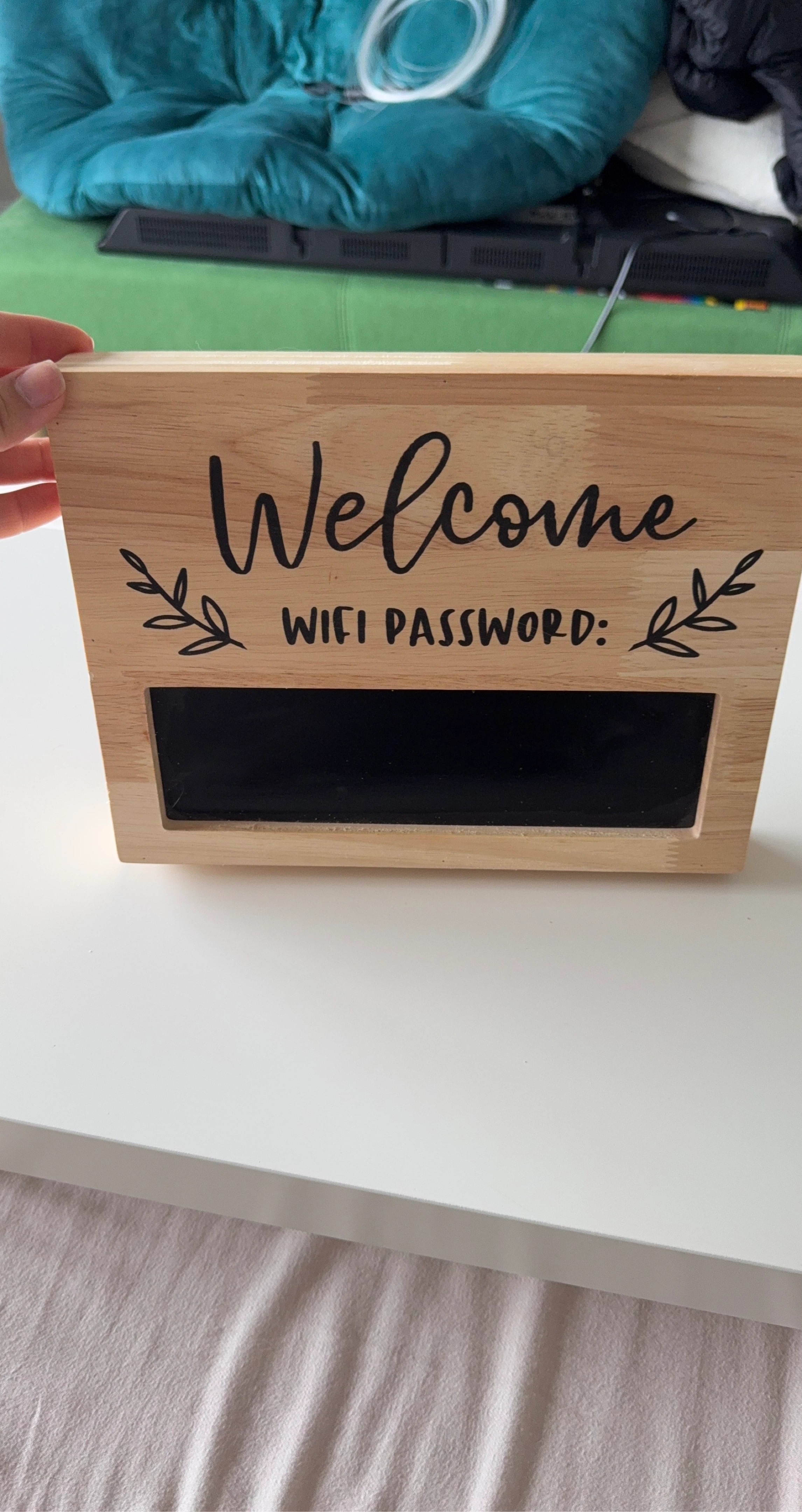 Wooden Welcome WIFI Password Sign
