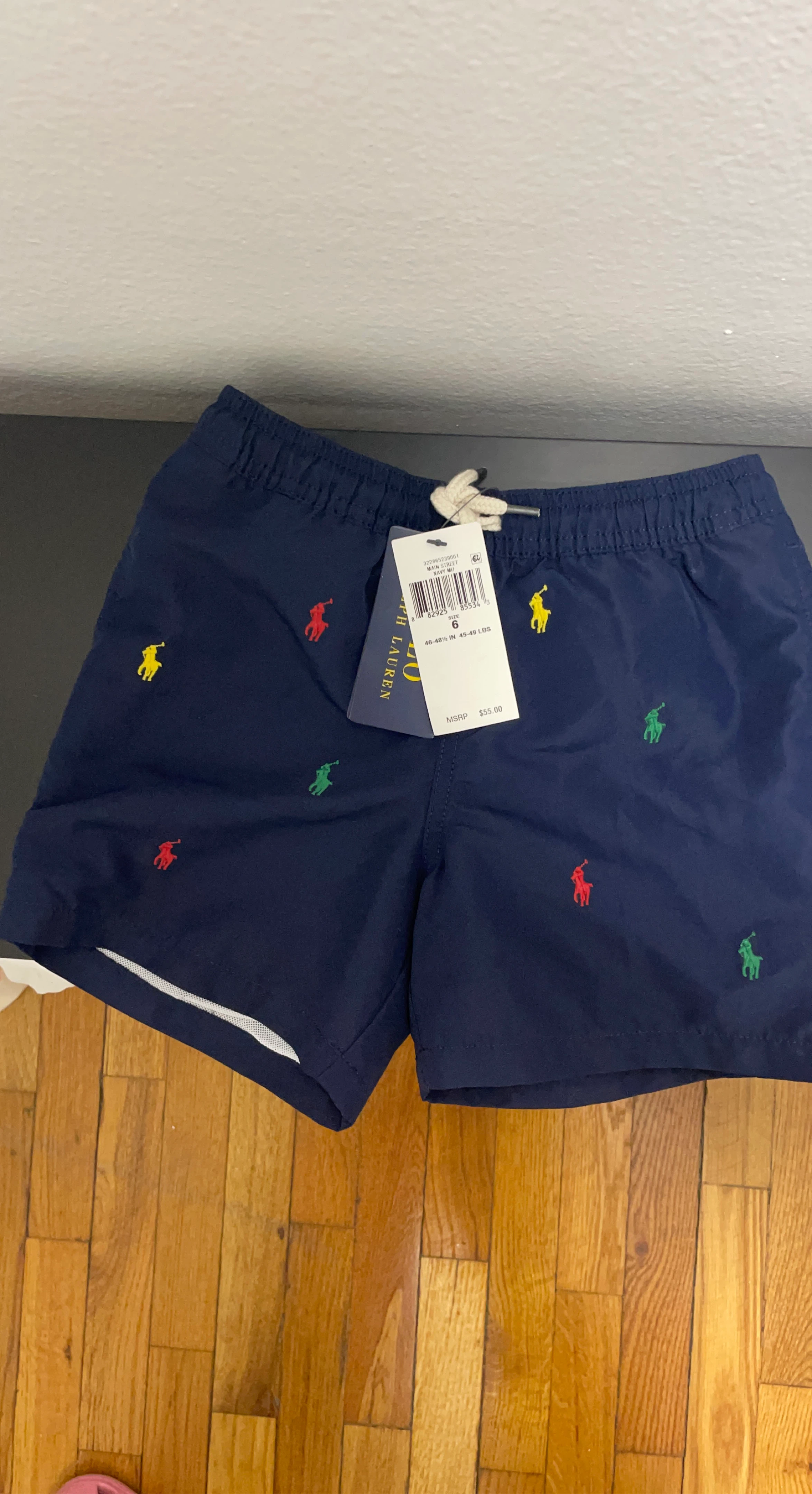 Polo Ralph Lauren Boys Swim Trunks Size 6 Navy