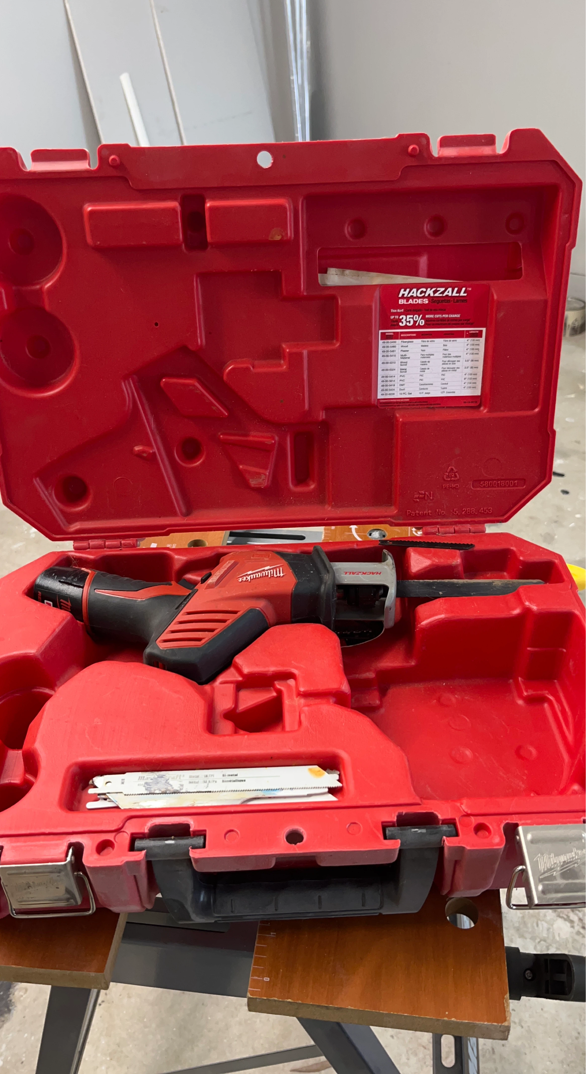 Milwaukee Hackzall Reciprocating Saw with Case and Blades