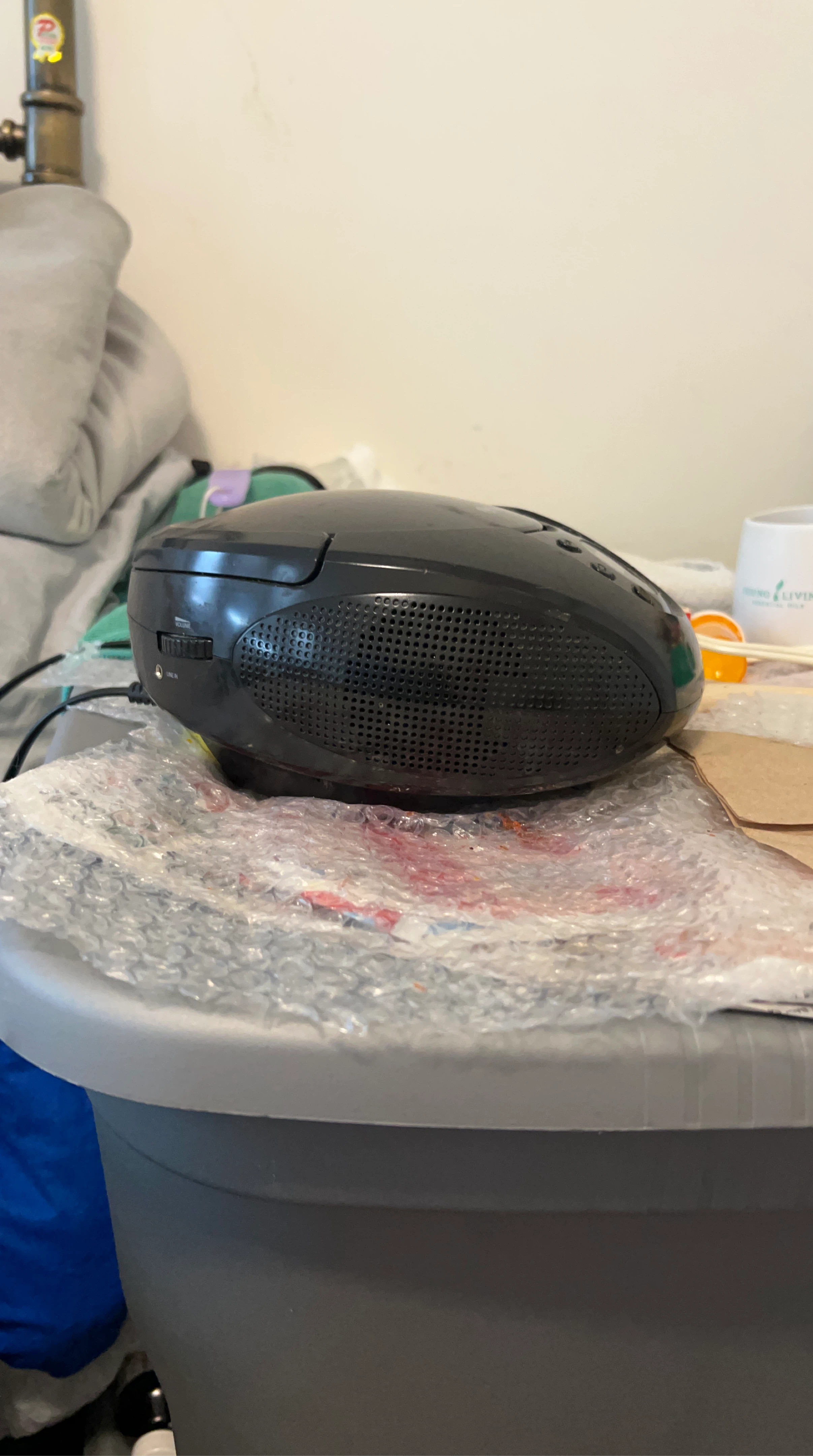 Black Portable CD Player Boombox
