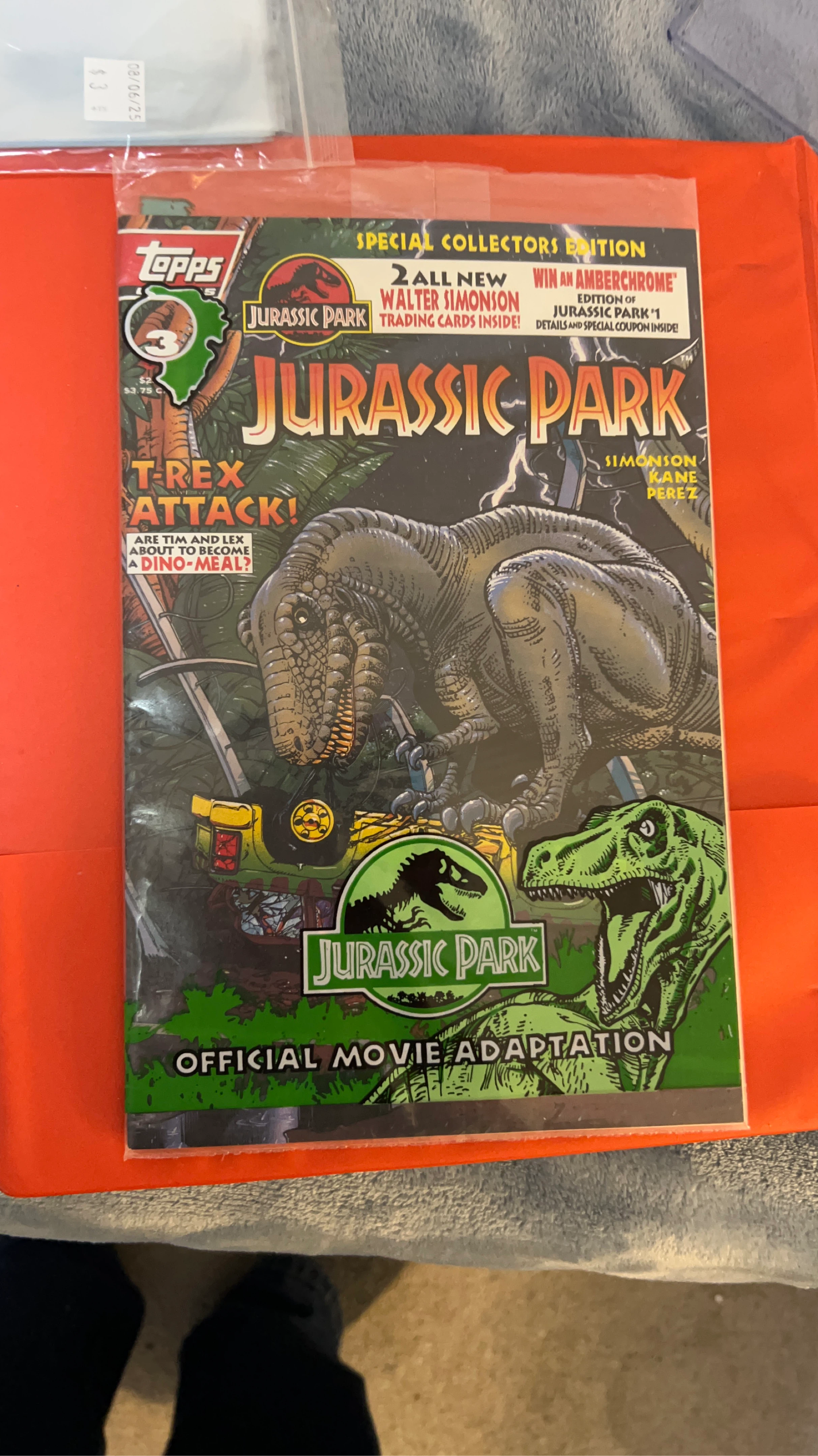 Topps Jurassic Park Official Movie Adaptation Comic Book