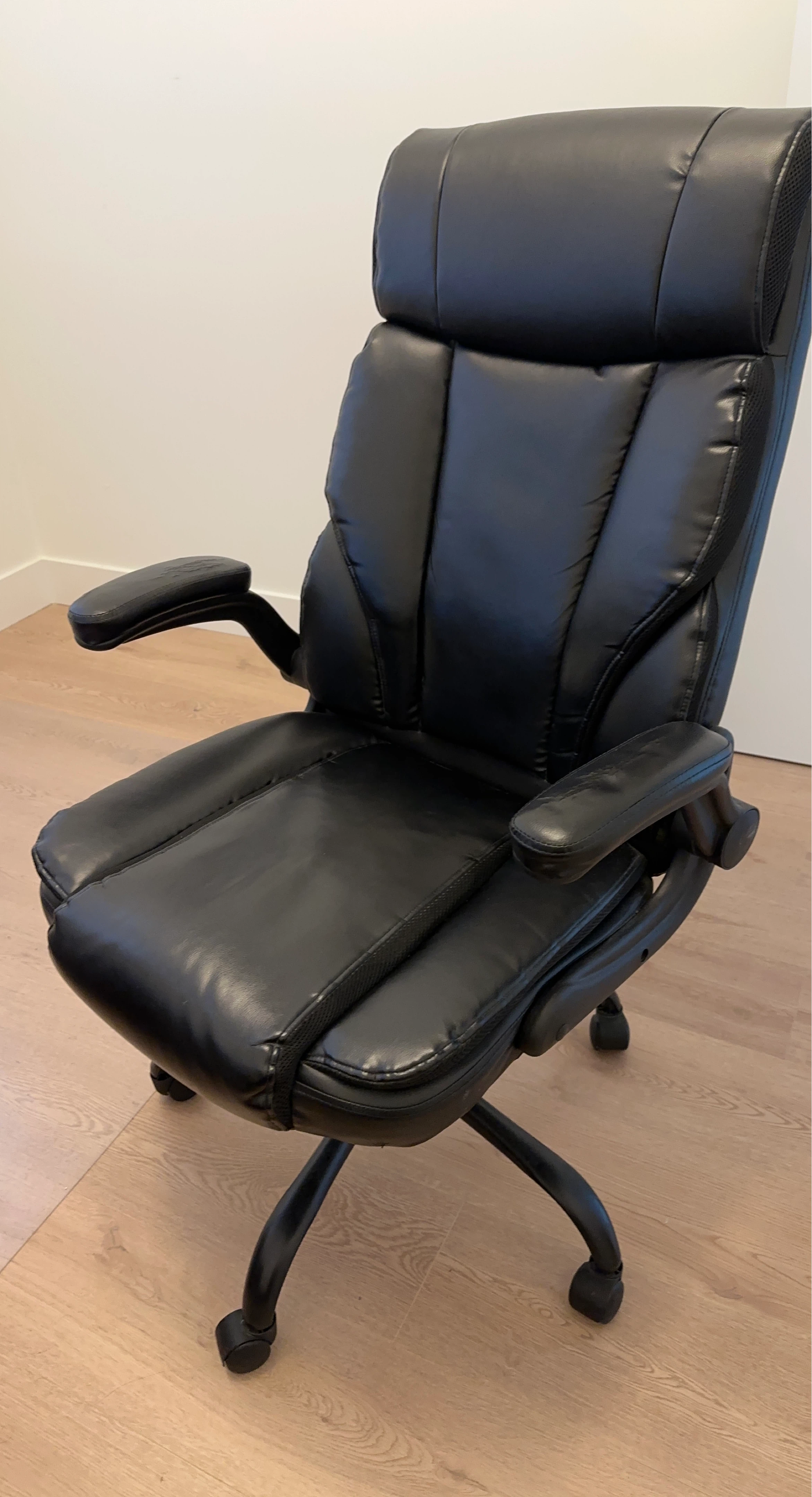 Black Faux Leather Office Chair
