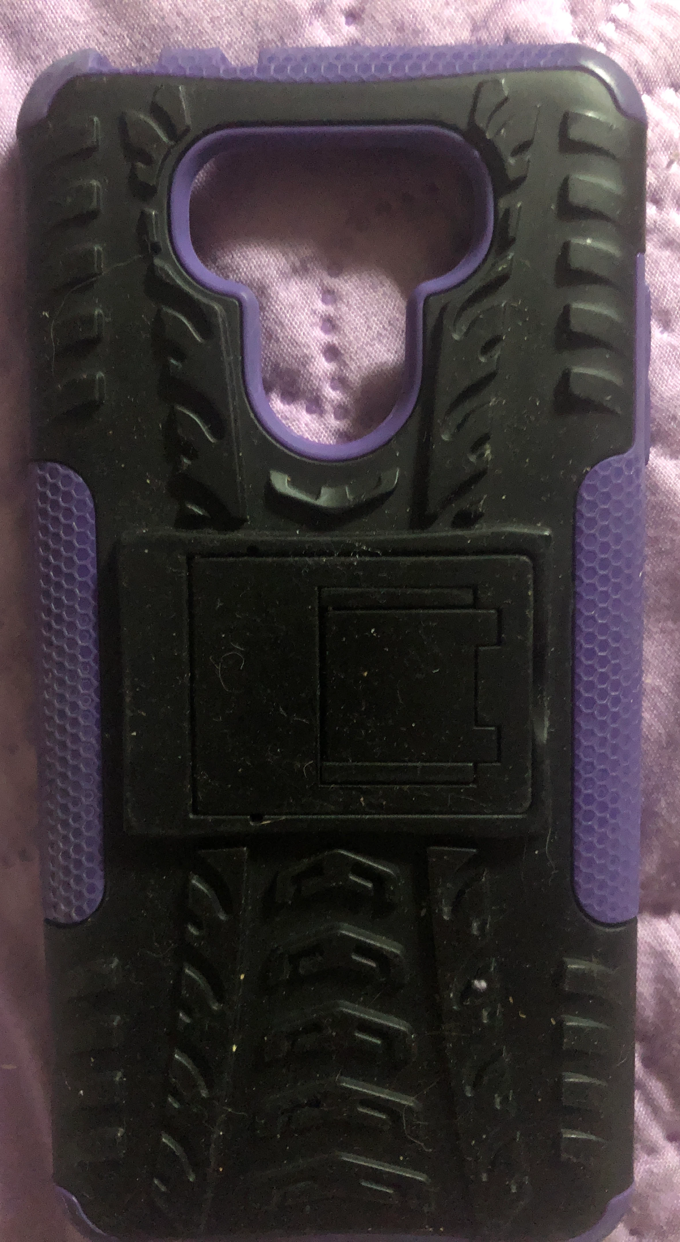 Black and Purple Phone Case with Stand