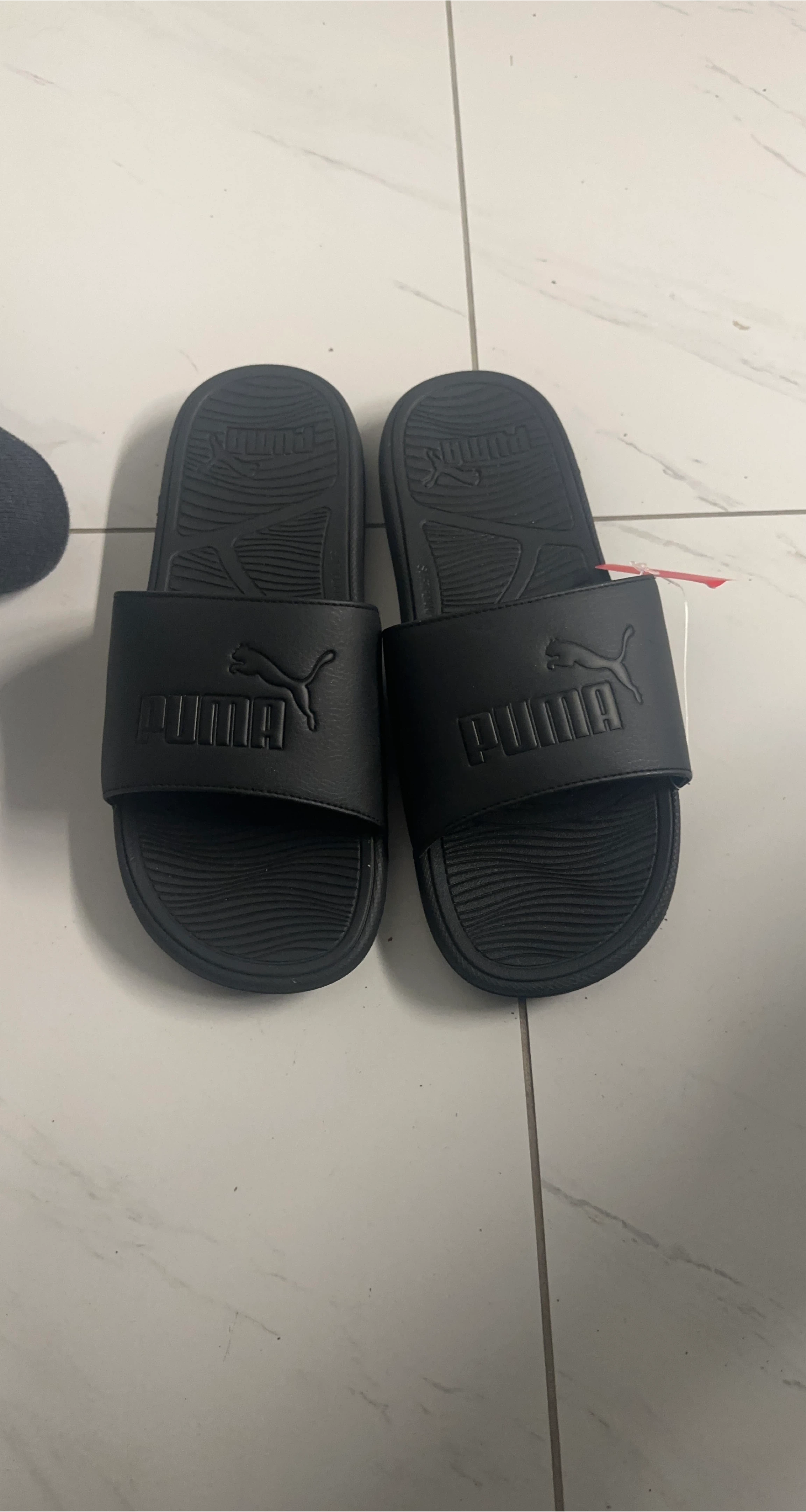 Puma Black Slide Sandals