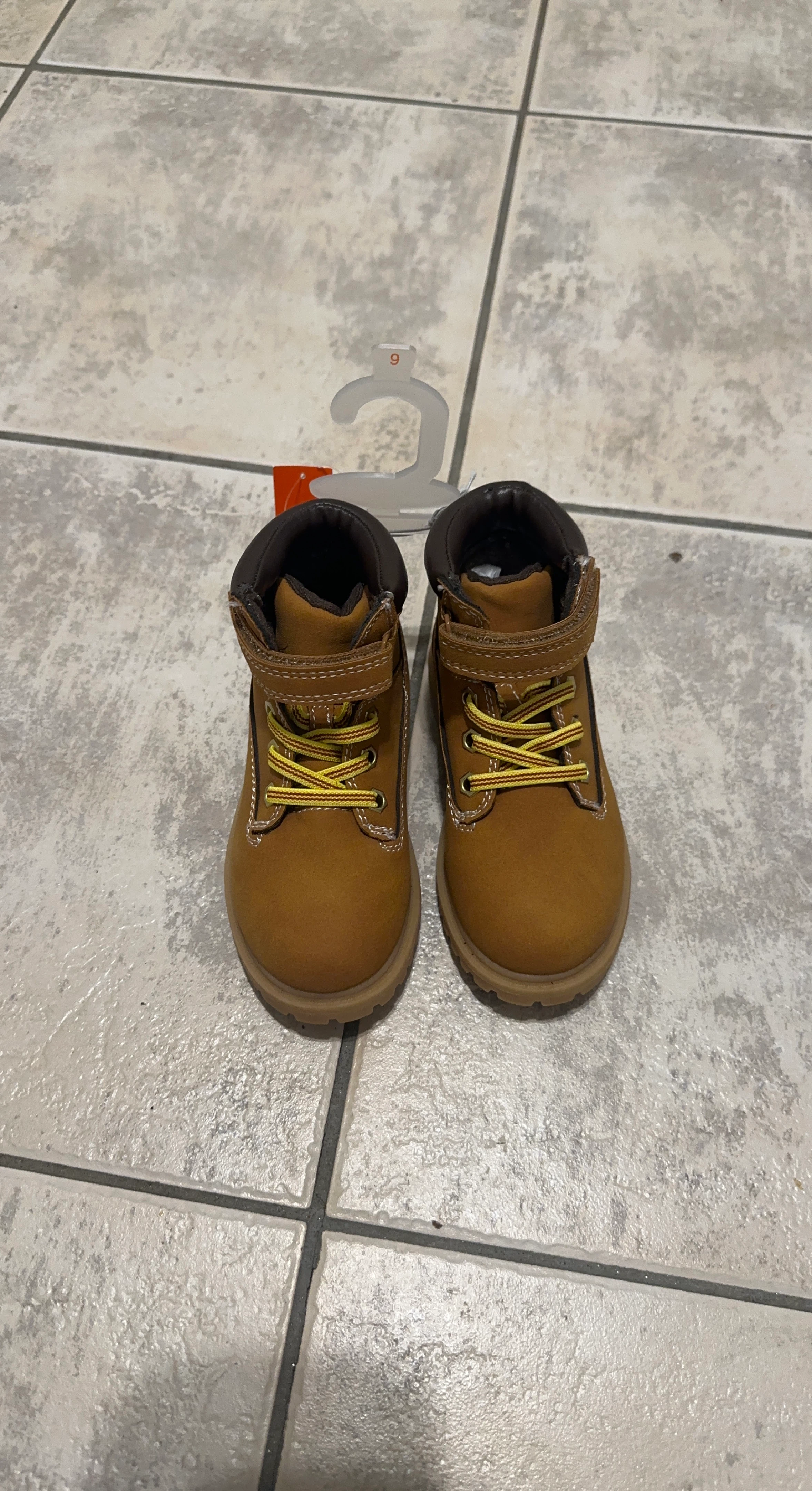 Brown Timberland-style Boots Size 9