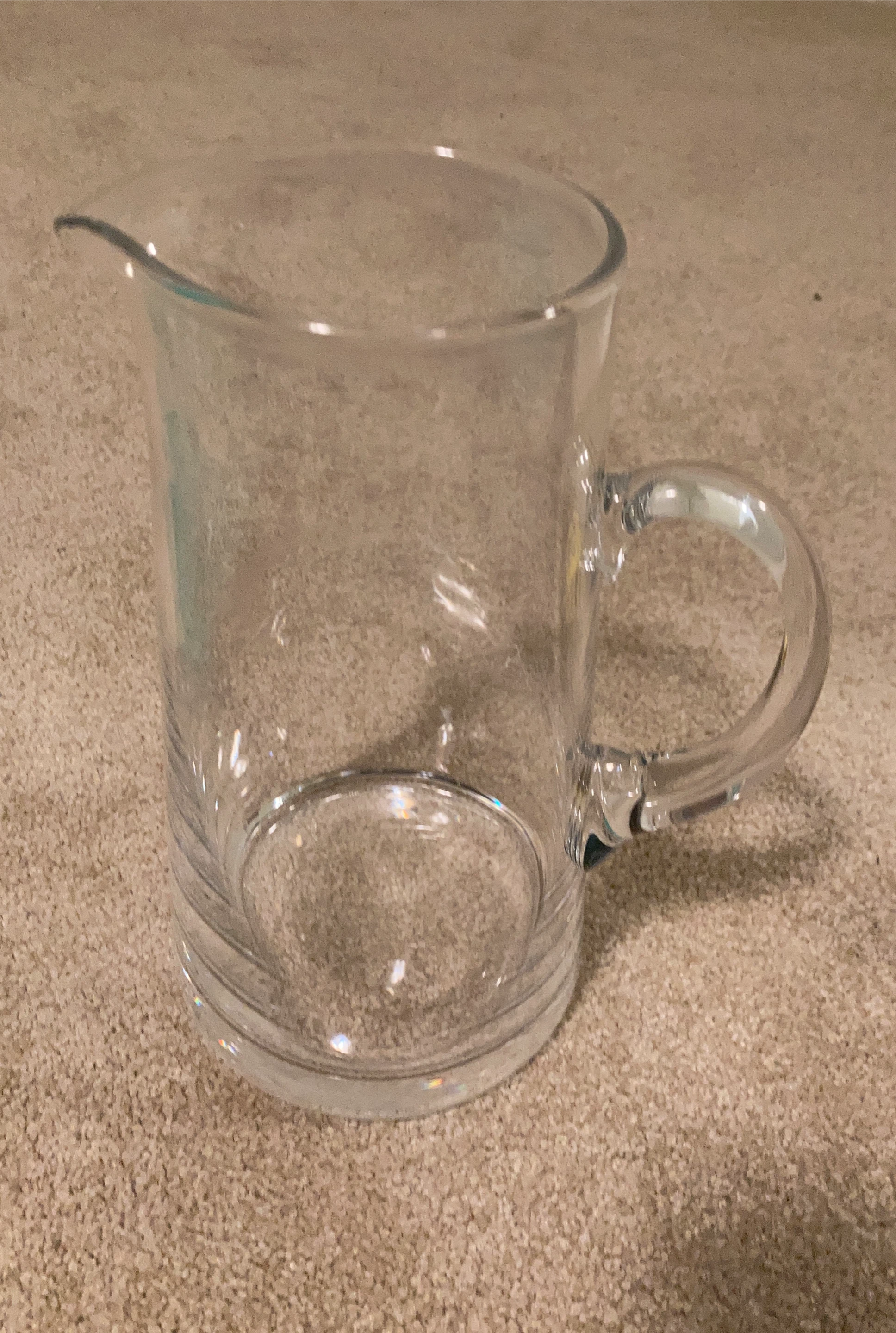 Clear Glass Pitcher with Handle