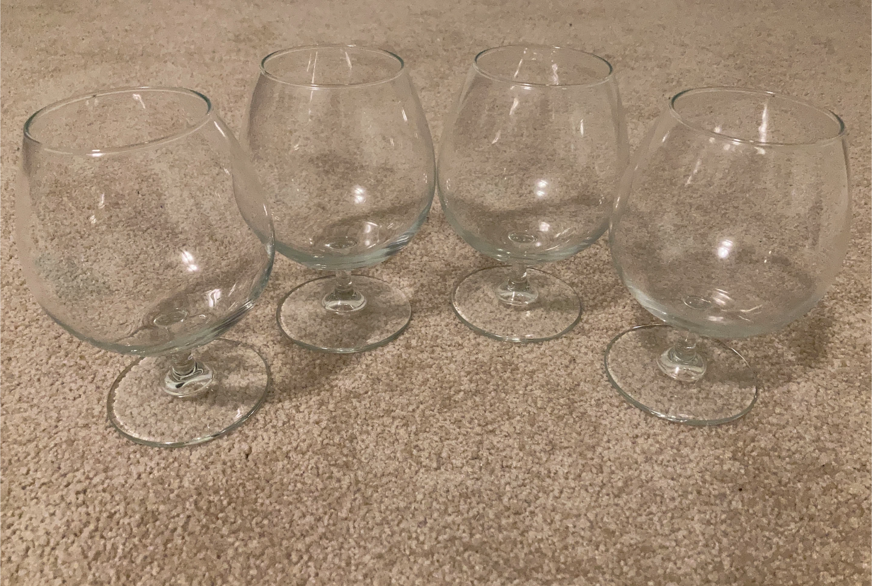 Set of 4 Brandy Snifter Glasses