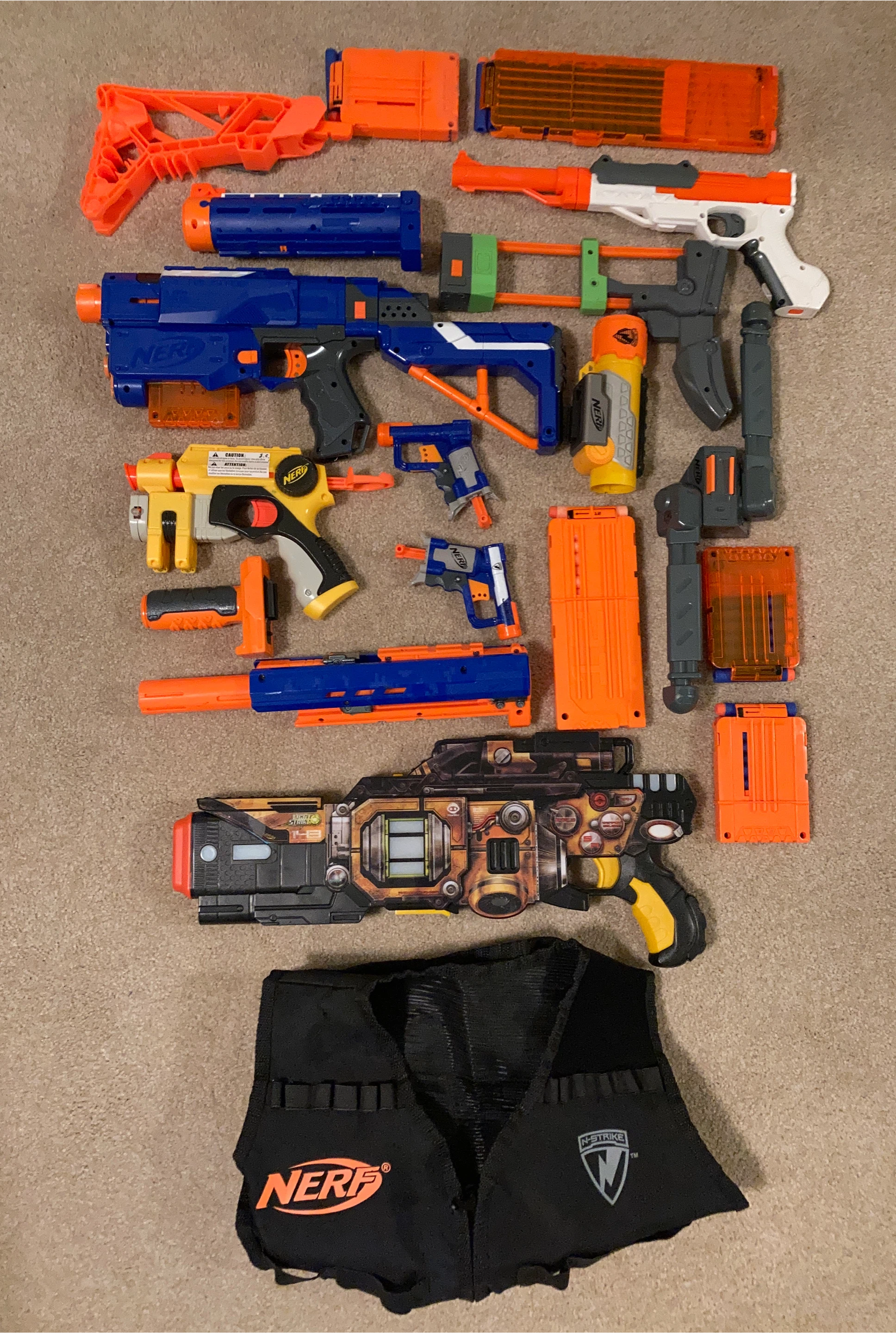 Nerf N-Strike Toy Guns and Vest Bundle