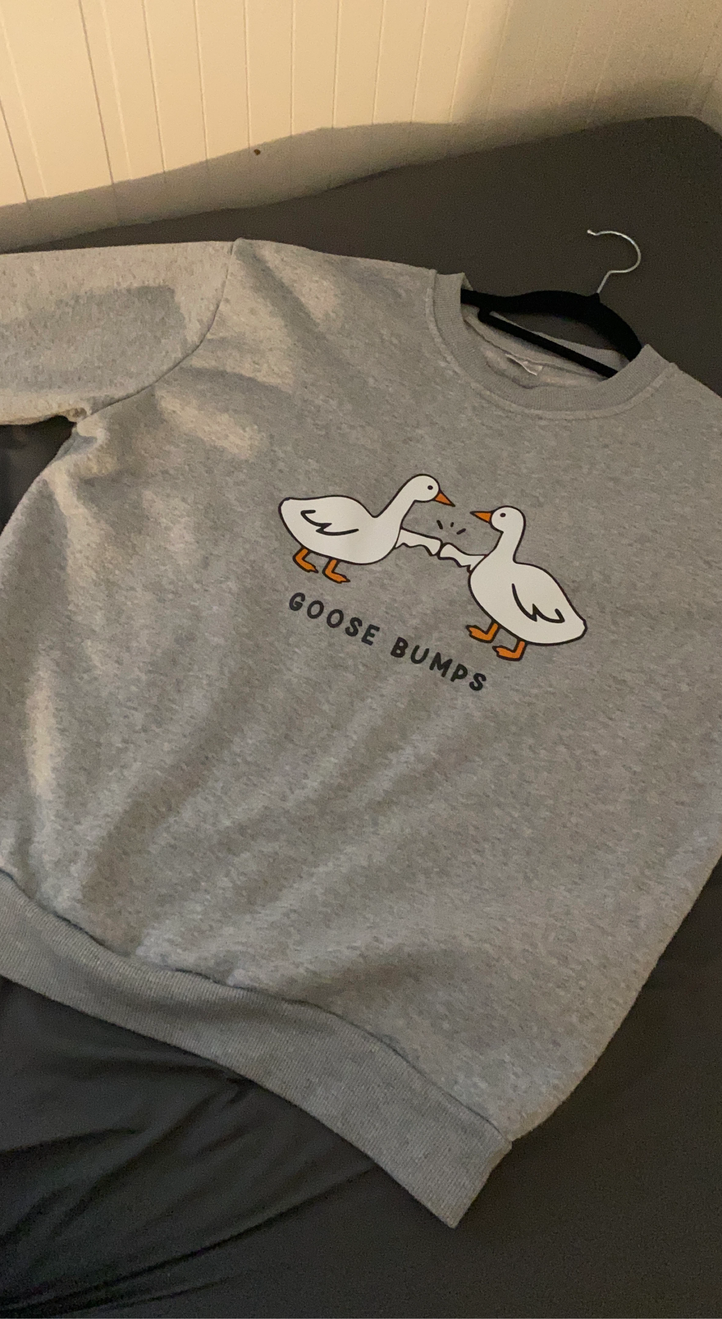 Grey Goose Bumps Graphic Crewneck Sweatshirt
