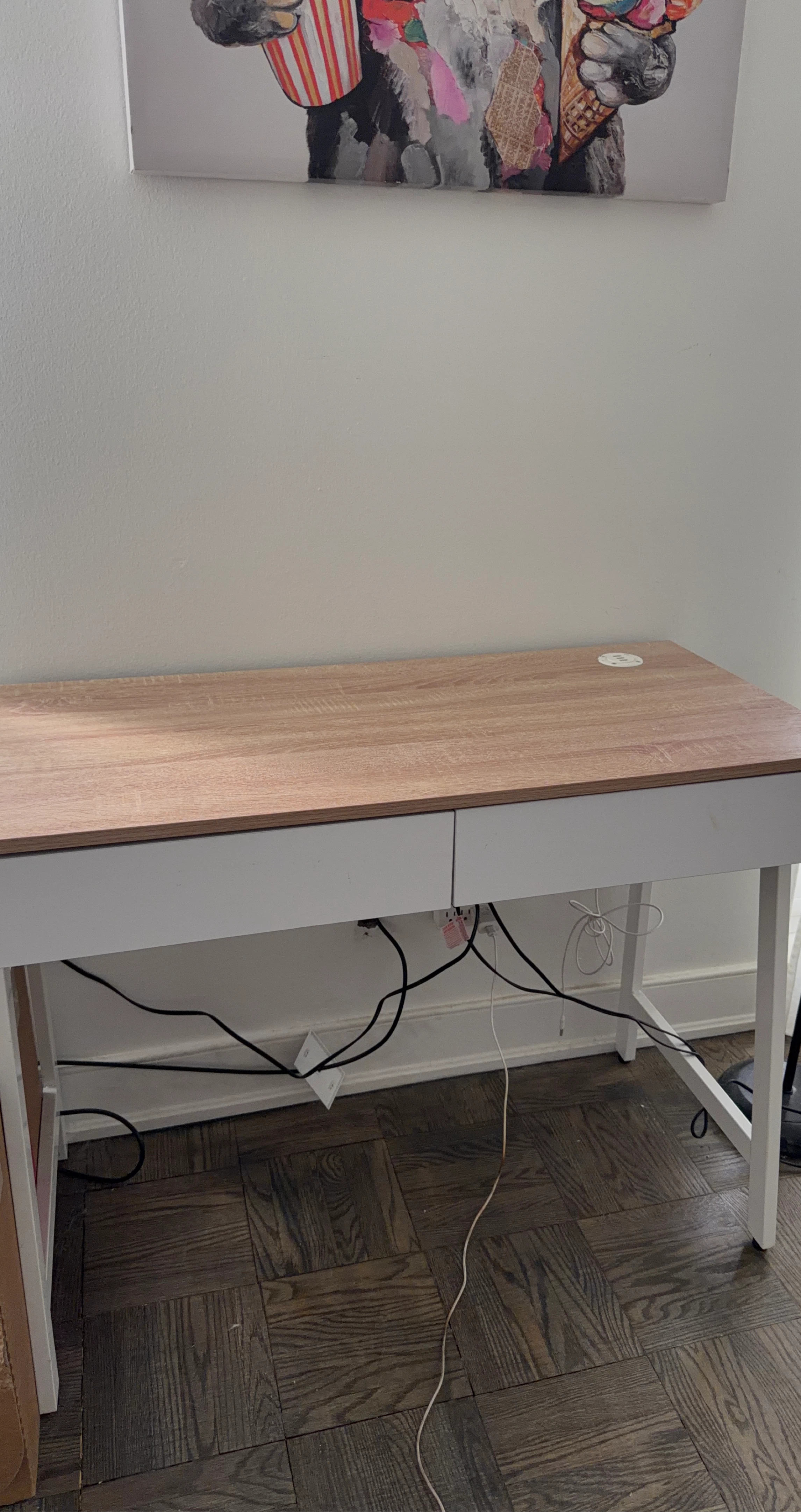 Mainstays 2-Drawer Computer Desk with USB Charger